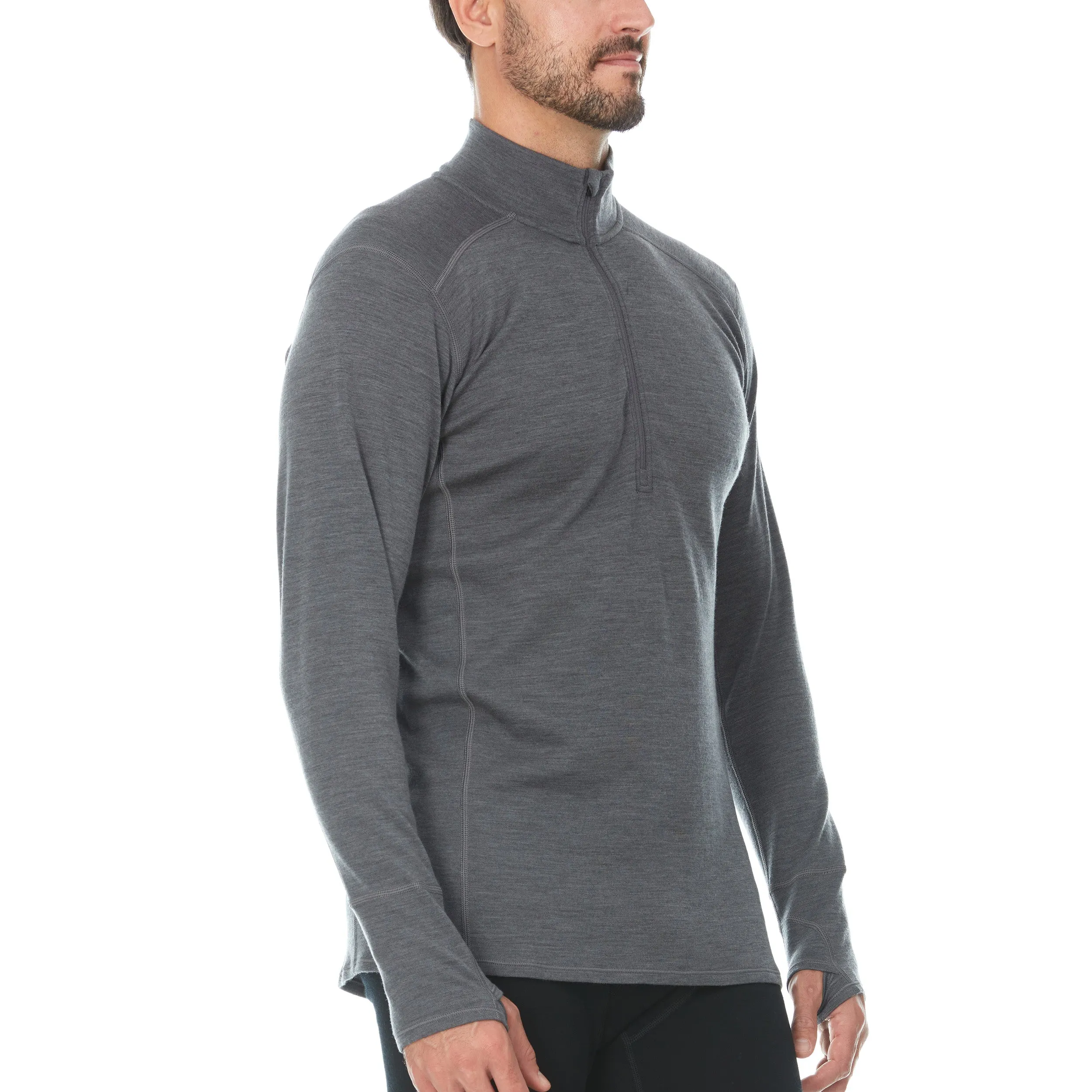 Midweight - Isolation Men's 1/4 Zip 100% Merino Wool - Image 4