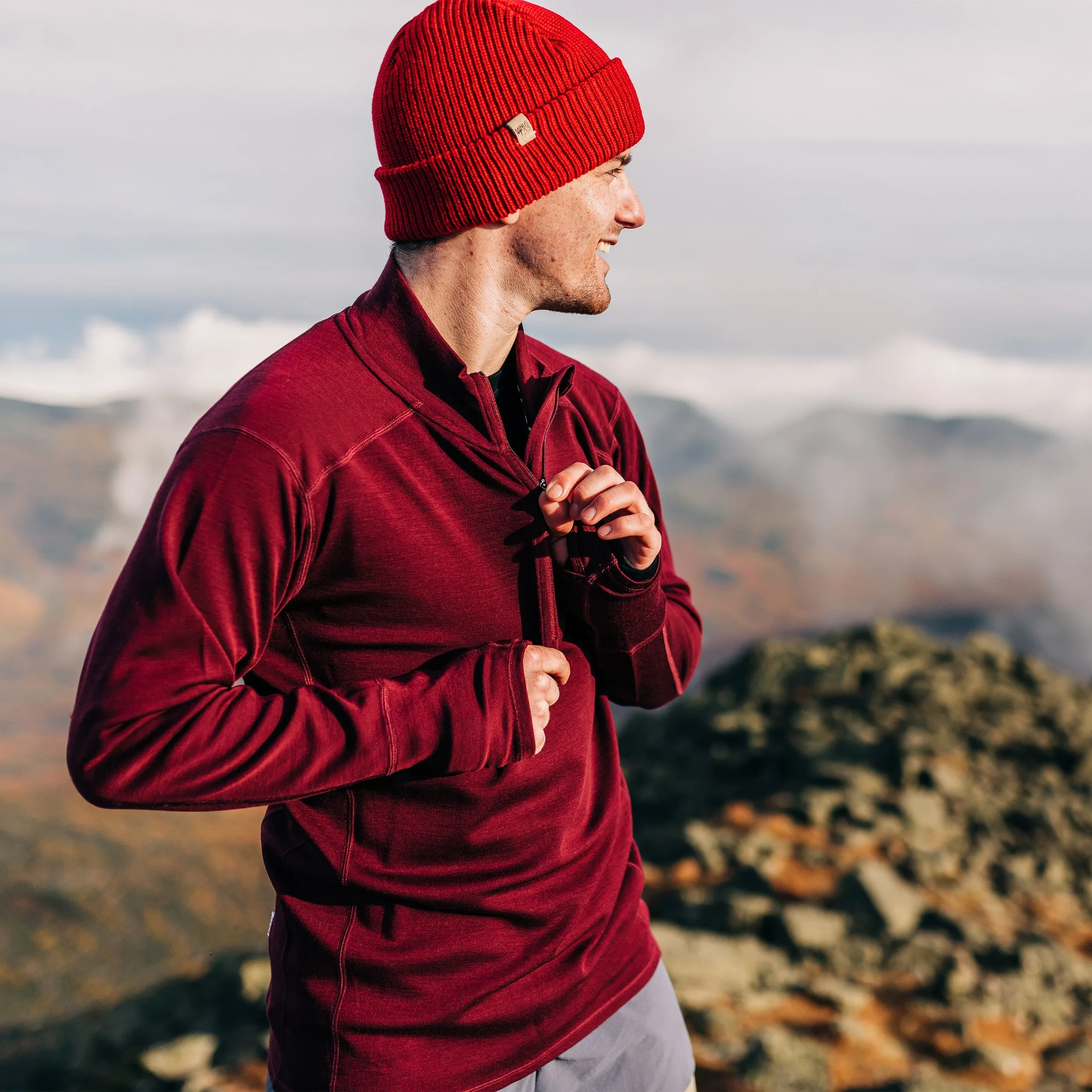 Midweight - Isolation Men's 1/4 Zip 100% Merino Wool - Image 48