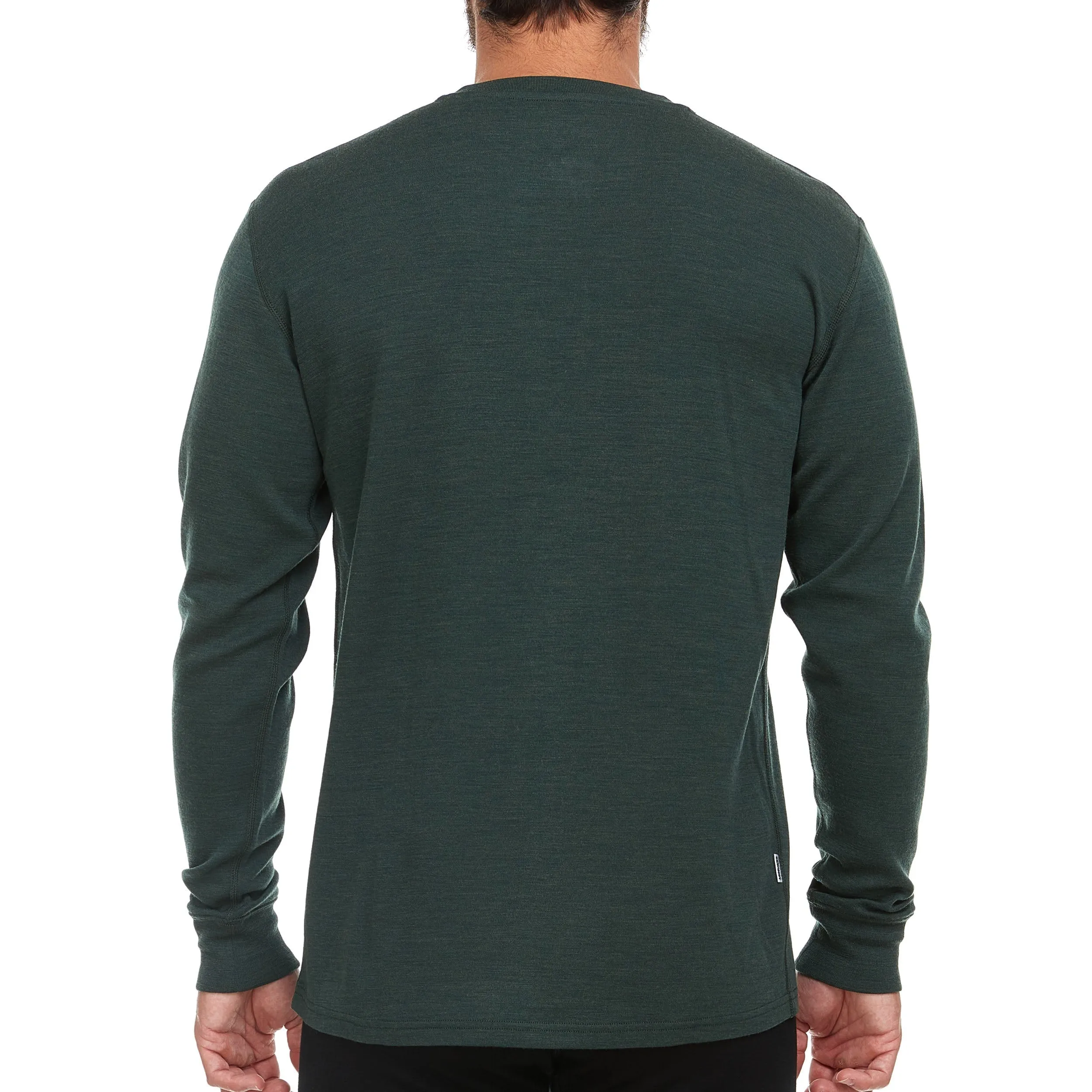 Midweight - Men's Long Sleeve Henley 100% Merino Wool - Image 2