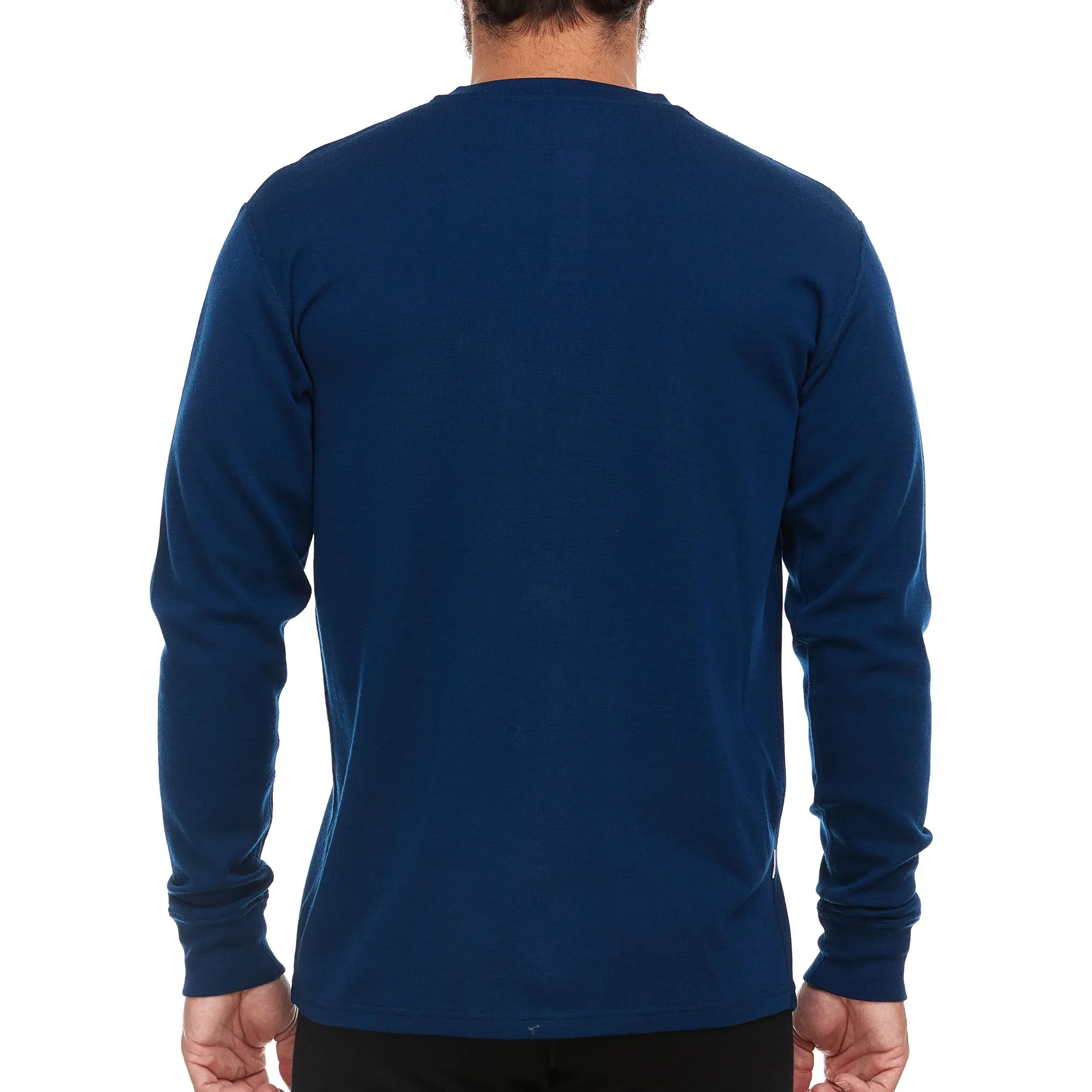 Midweight - Men's Long Sleeve Henley 100% Merino Wool - Image 6