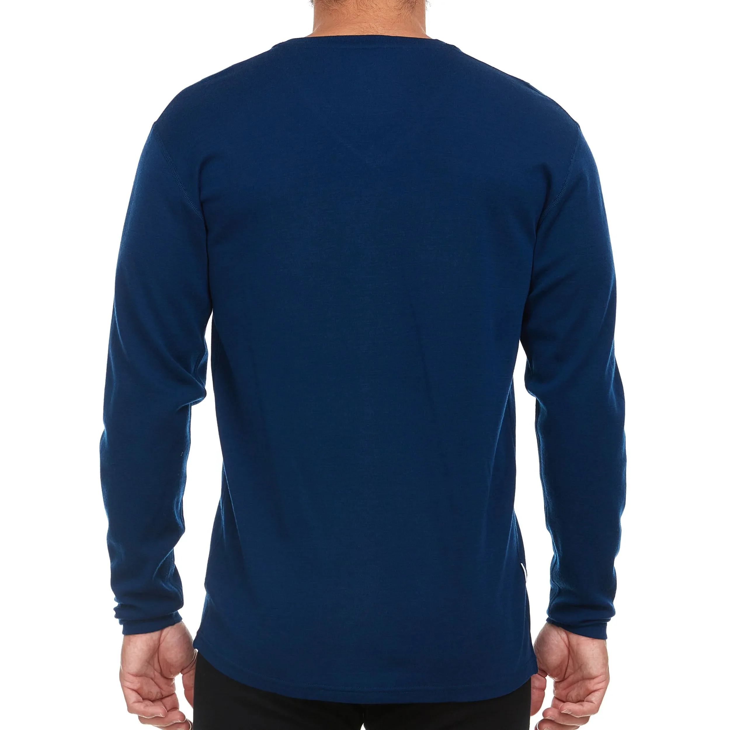 Midweight - Men's Long Sleeve V-Neck 100% Merino Wool - Image 2