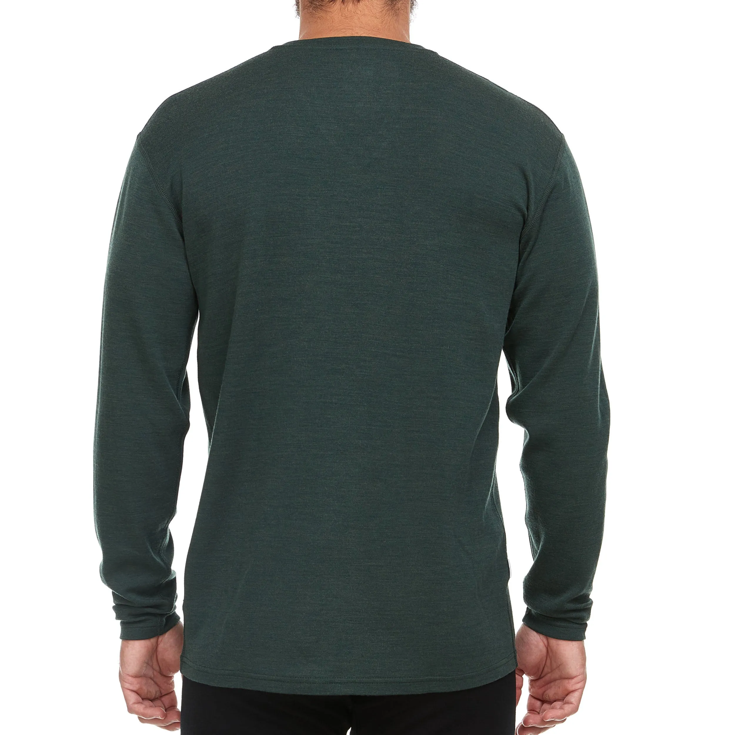 Midweight - Men's Long Sleeve V-Neck 100% Merino Wool - Image 6