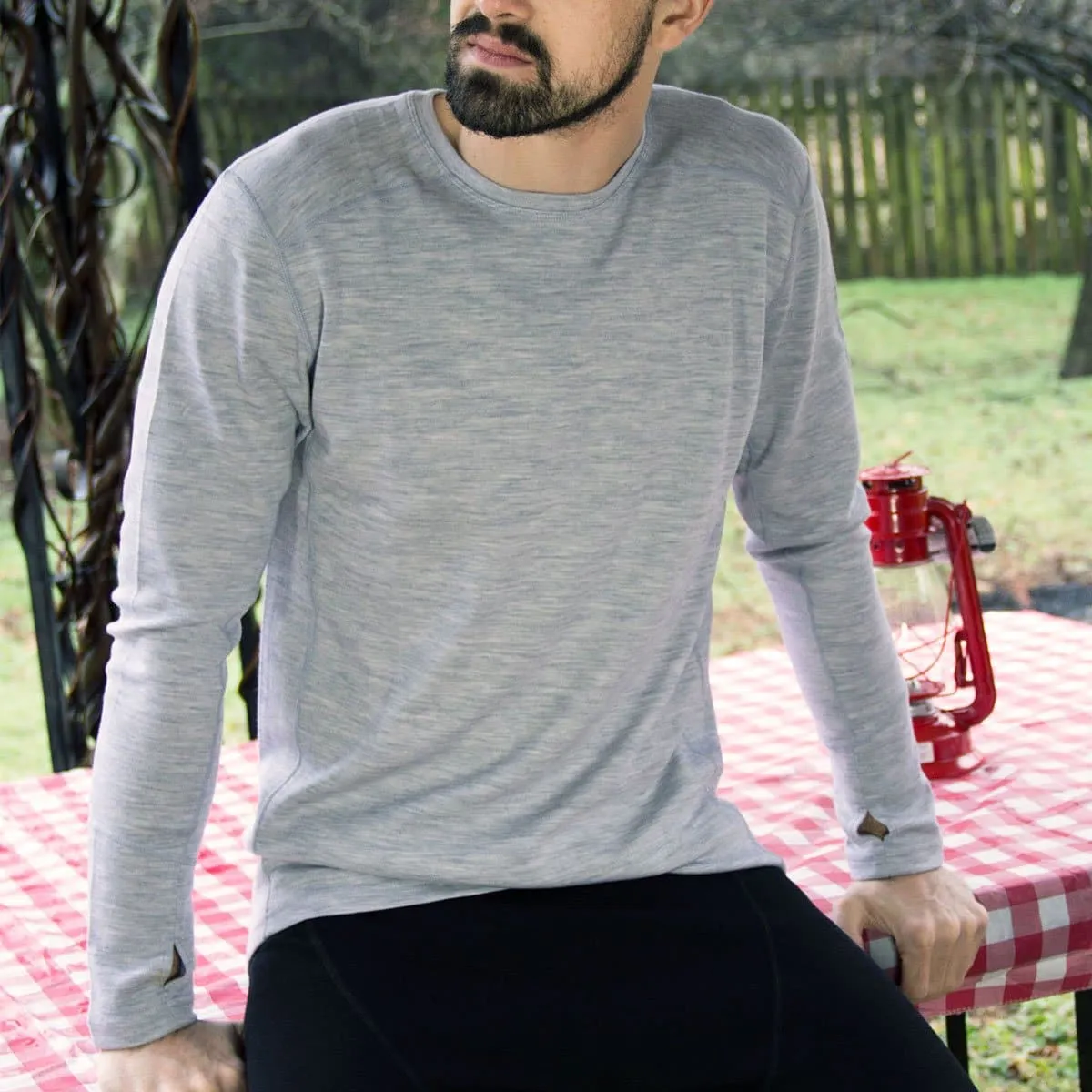 Midweight - Men's Wool Long Sleeve Crew Woolverino - Image 13