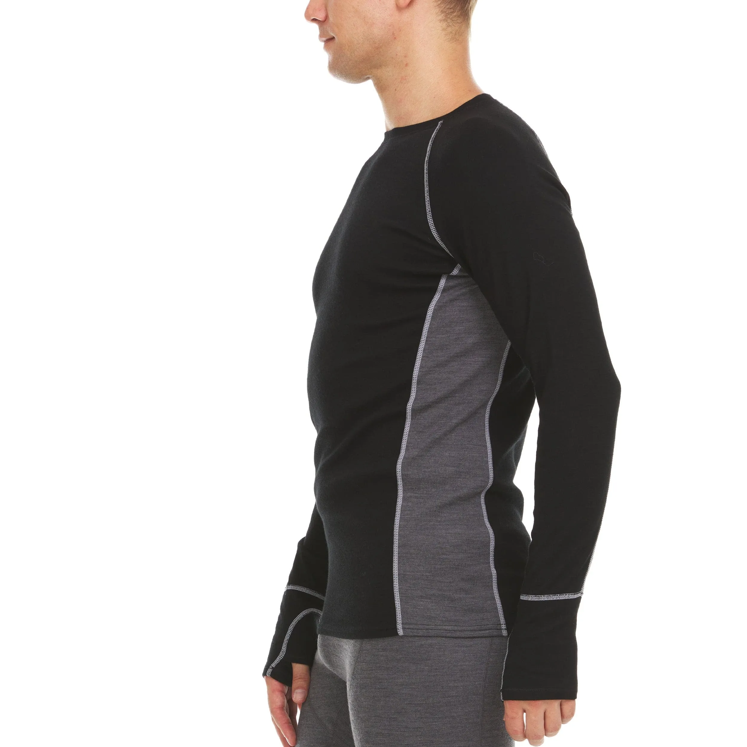 Midweight - Men's Wool Long Sleeve Crew Woolverino - Image 3
