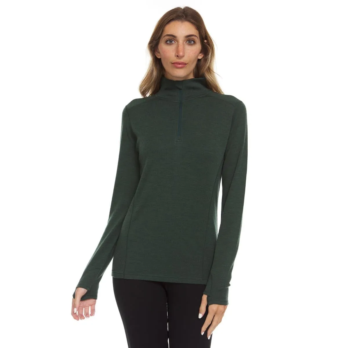 Sequoia Women's 1/4 Zip 100% Merino Wool - Image 25