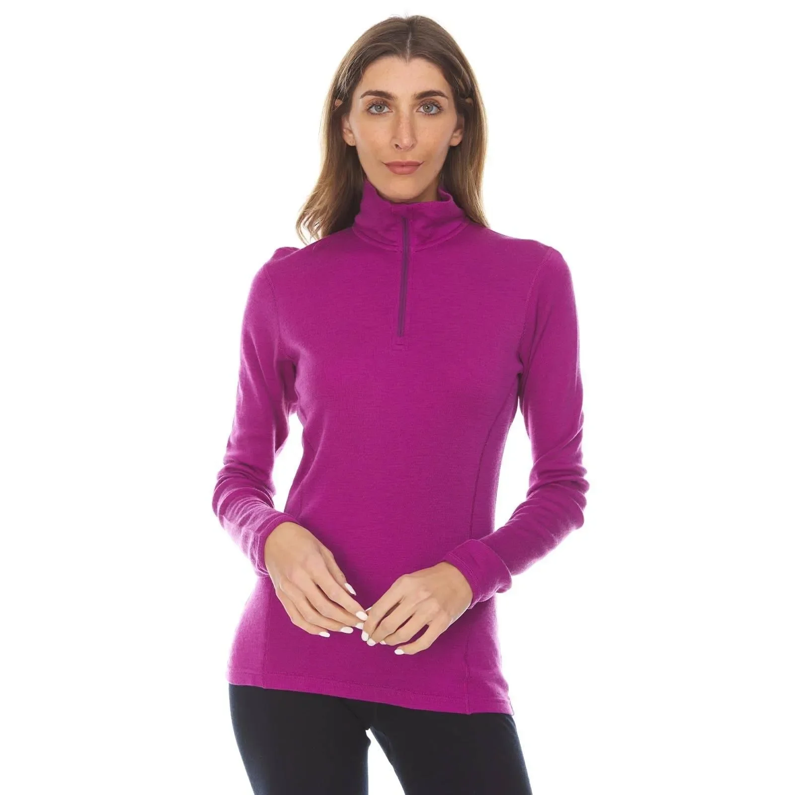 Sequoia Women's 1/4 Zip 100% Merino Wool - Image 31