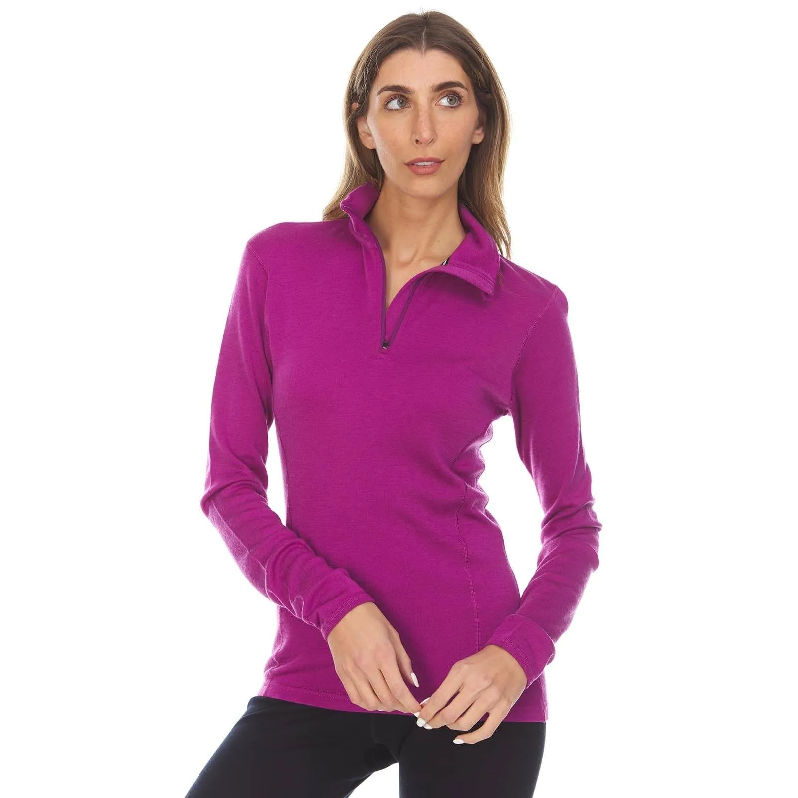 Sequoia Women's 1/4 Zip 100% Merino Wool - Image 34