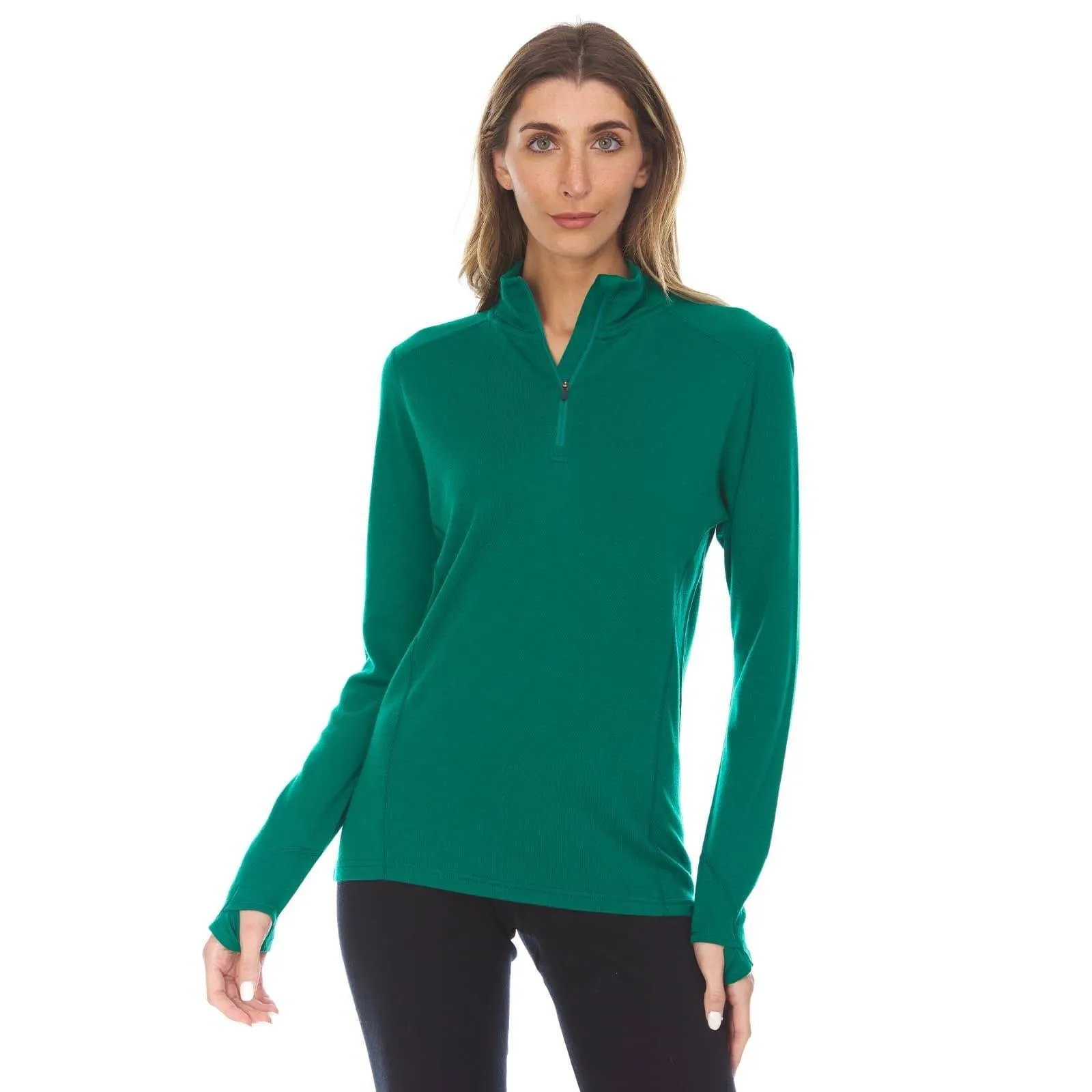 Sequoia Women's 1/4 Zip 100% Merino Wool - Image 43