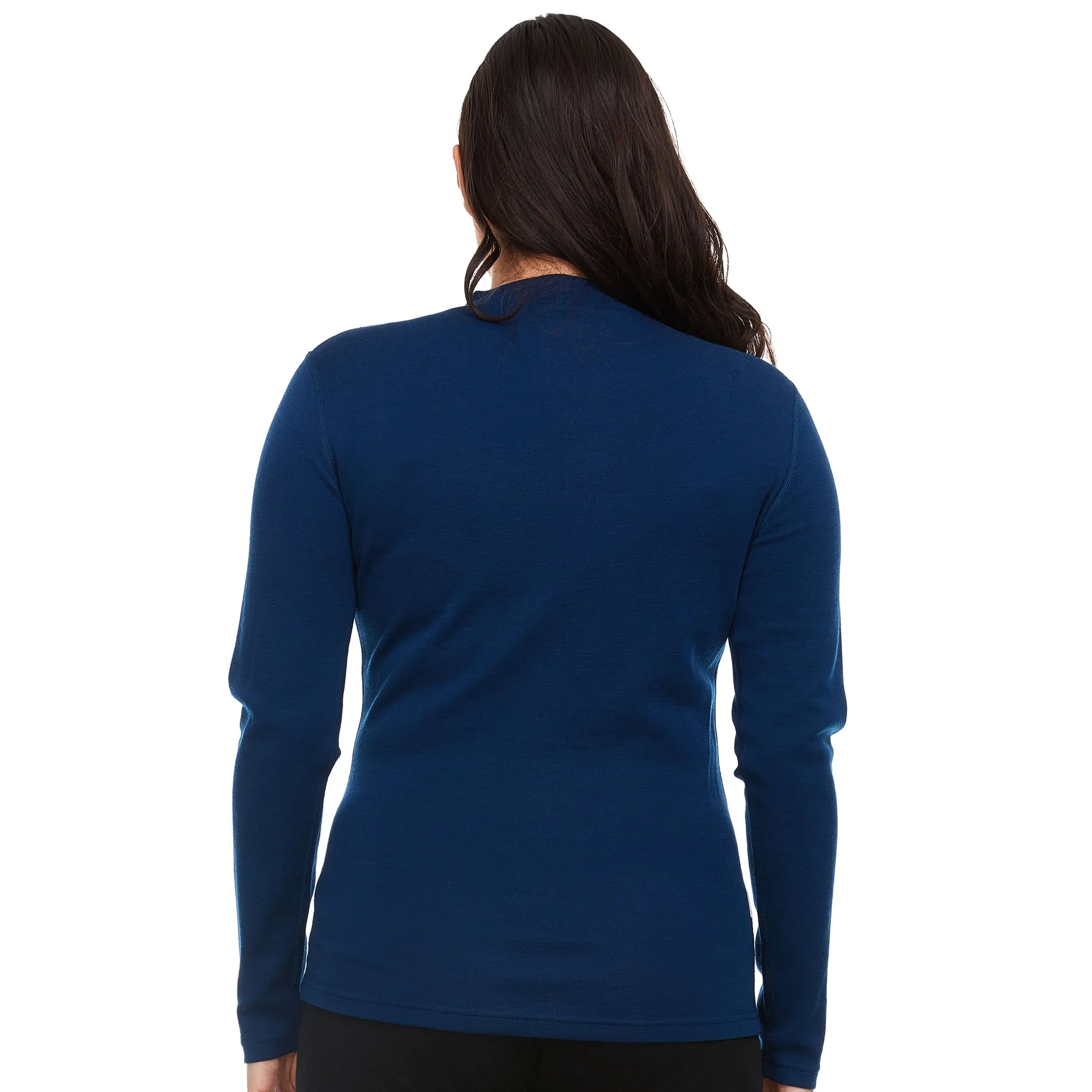Midweight - Women's Long Sleeve Mock Neck 100% Merino Wool - Image 2