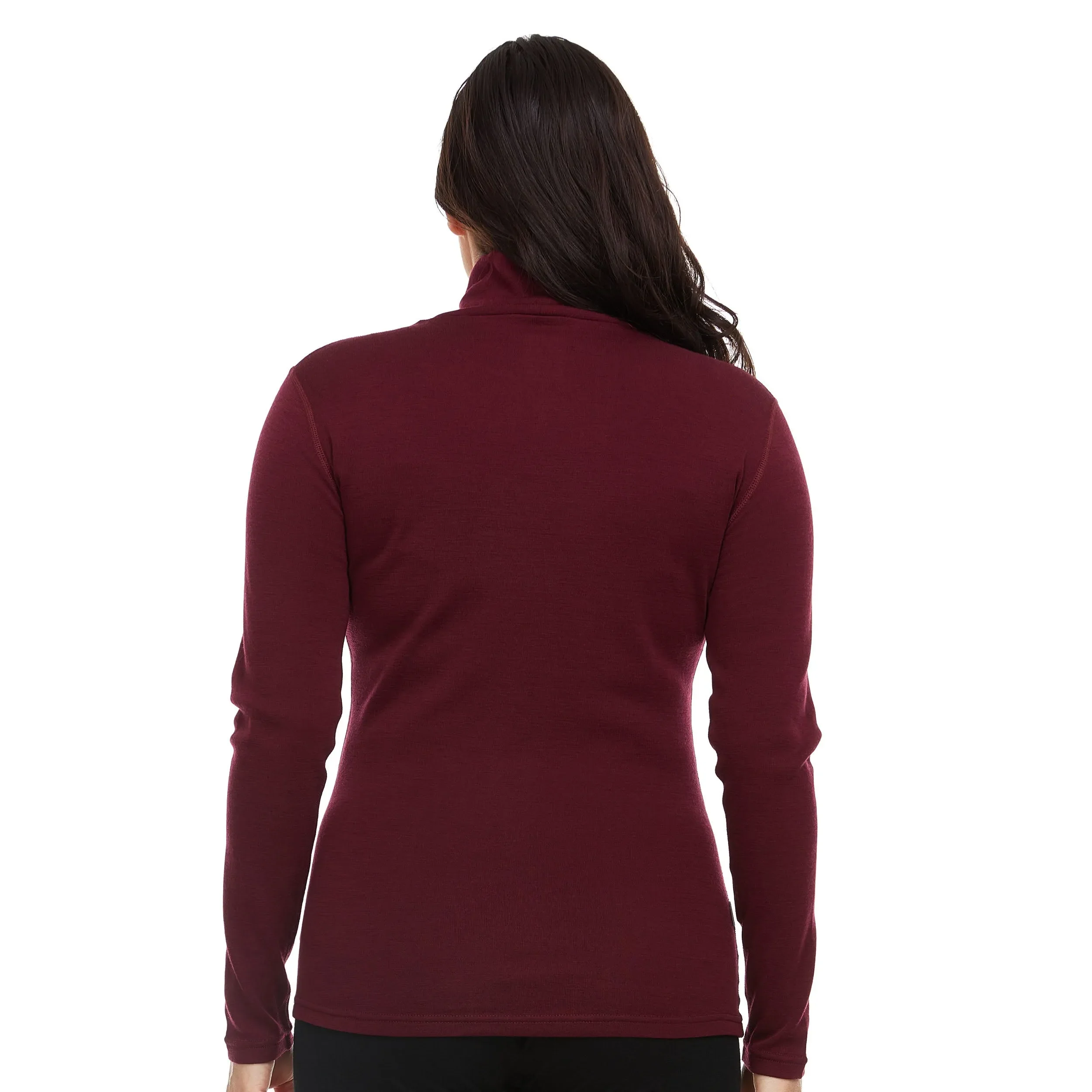 Midweight - Women's Long Sleeve Turtleneck 100% Merino Wool - Image 2