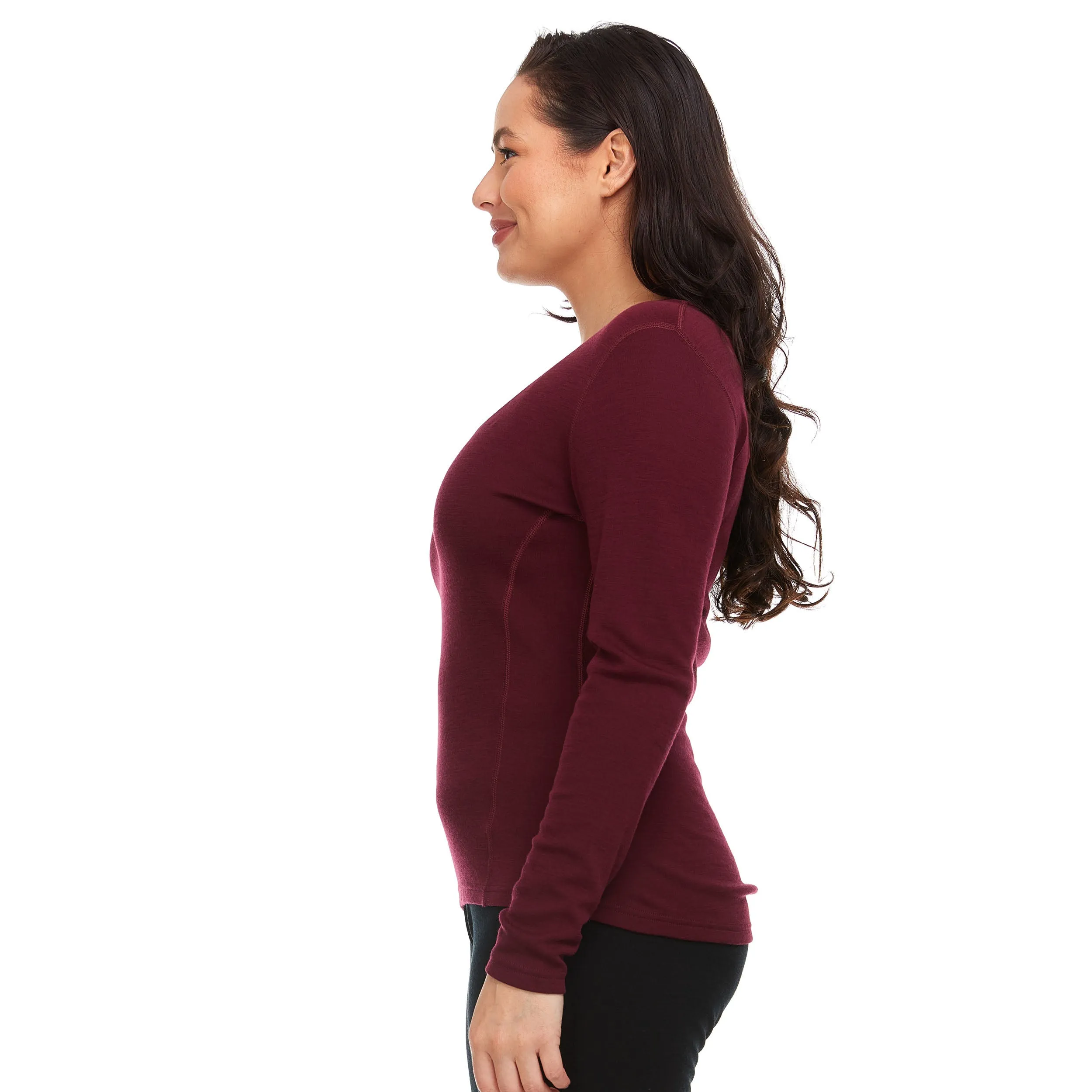 Women's Long Sleeve V-Neck 100% Merino Wool - Image 6
