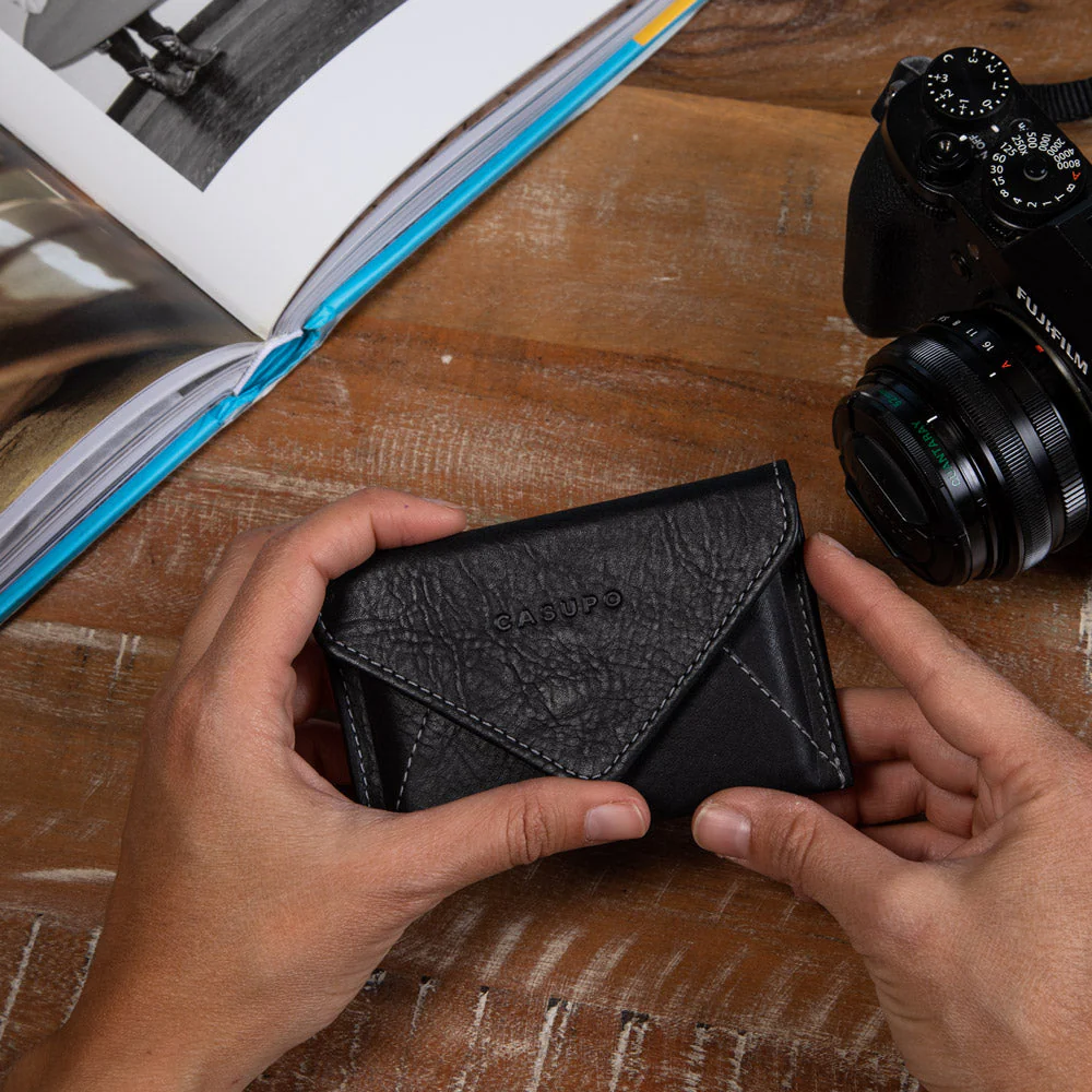 Mini Envelope Wallet - Black - Image 3
