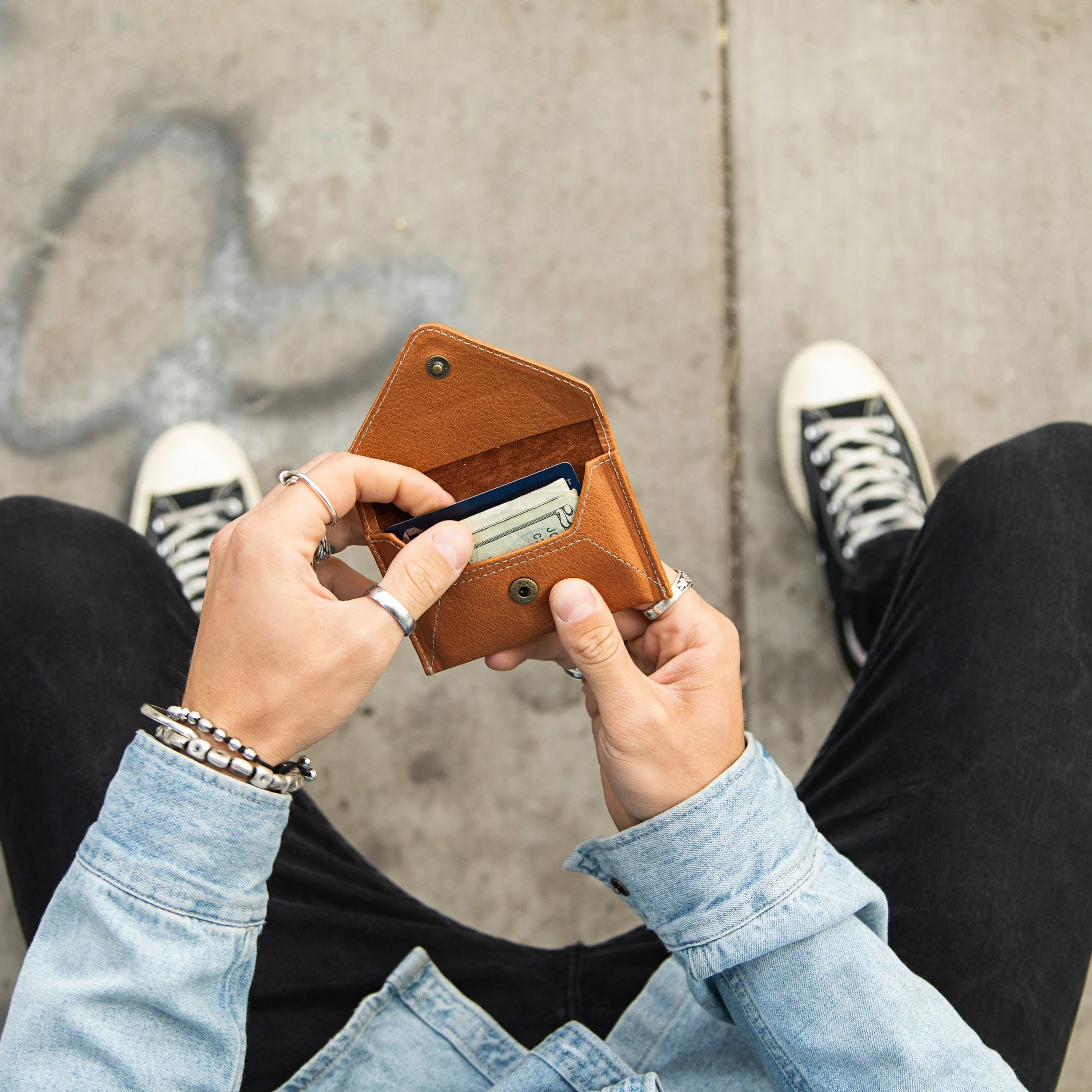 Mini Envelope Wallet - Natural - Image 5