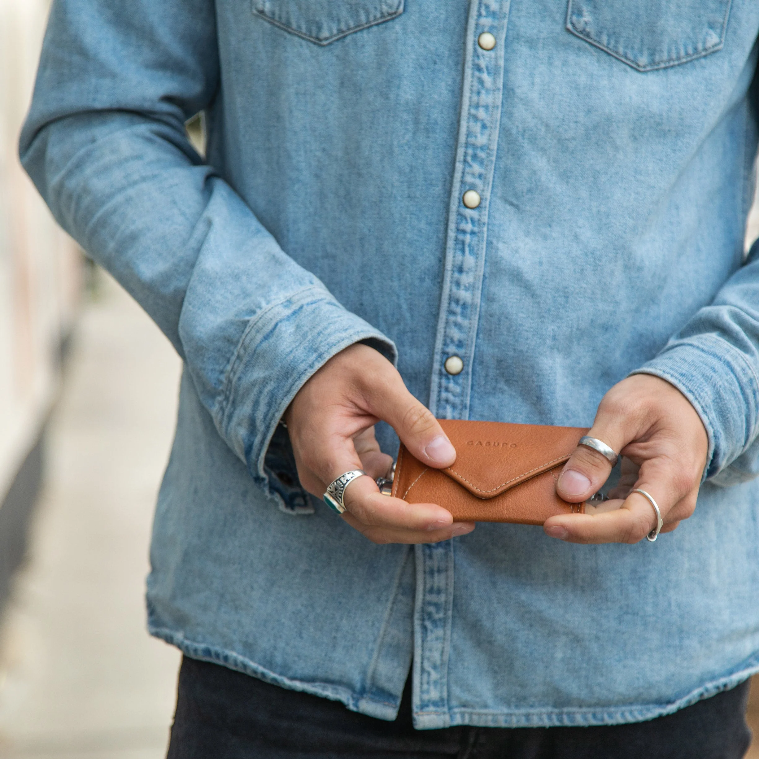 Mini Envelope Wallet - Natural - Image 6