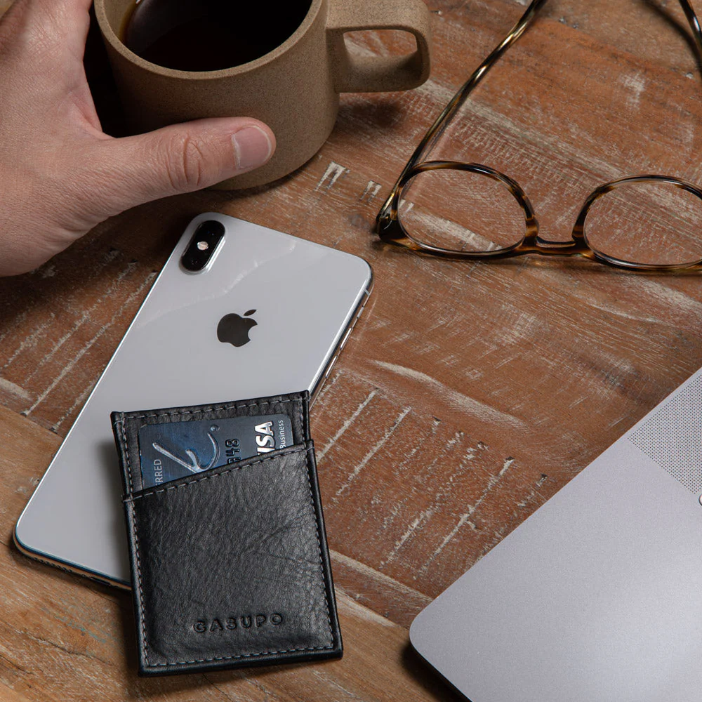 Minimalist Card Holder Wallet - Black - Image 4