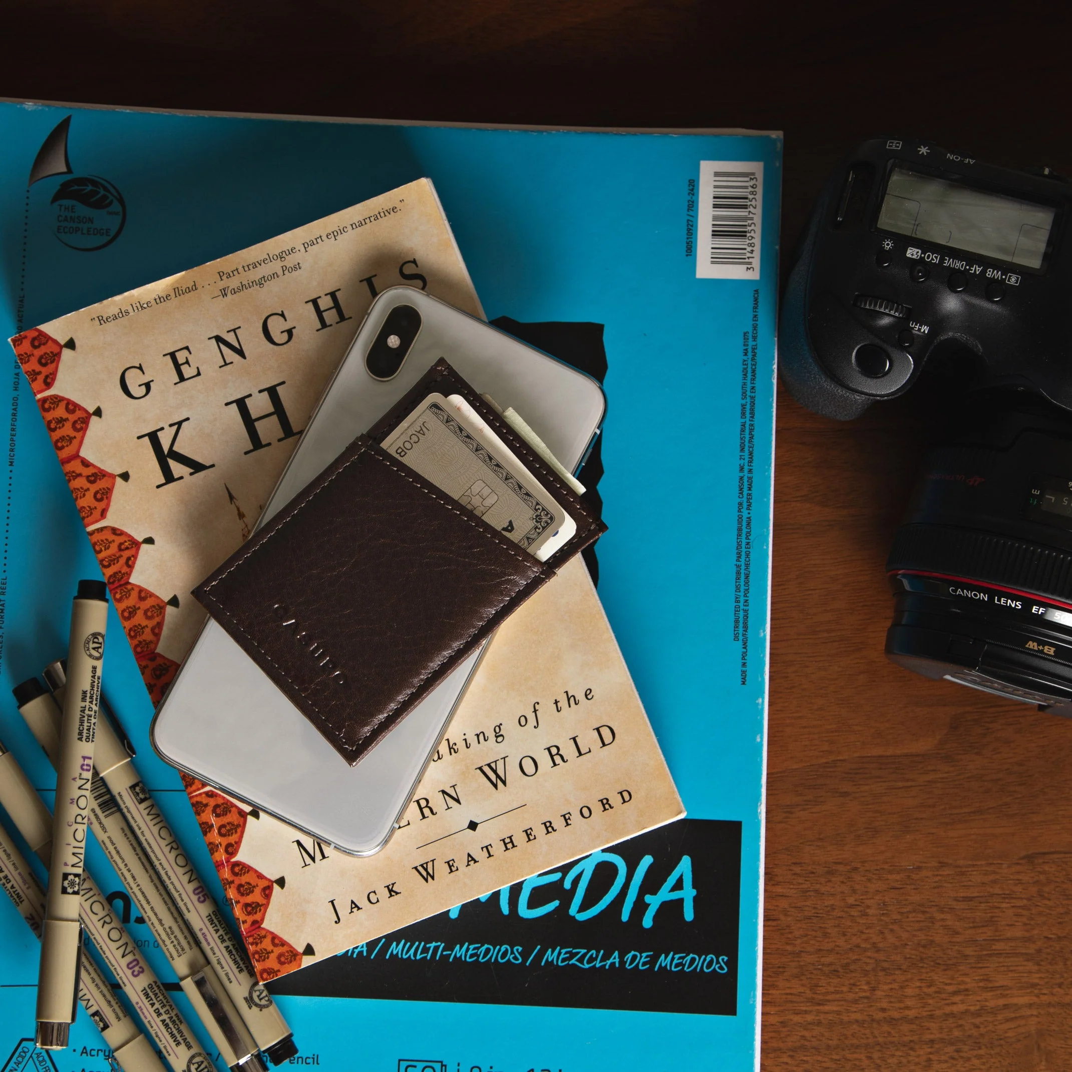 Minimalist Card Holder Wallet - Black - Image 5