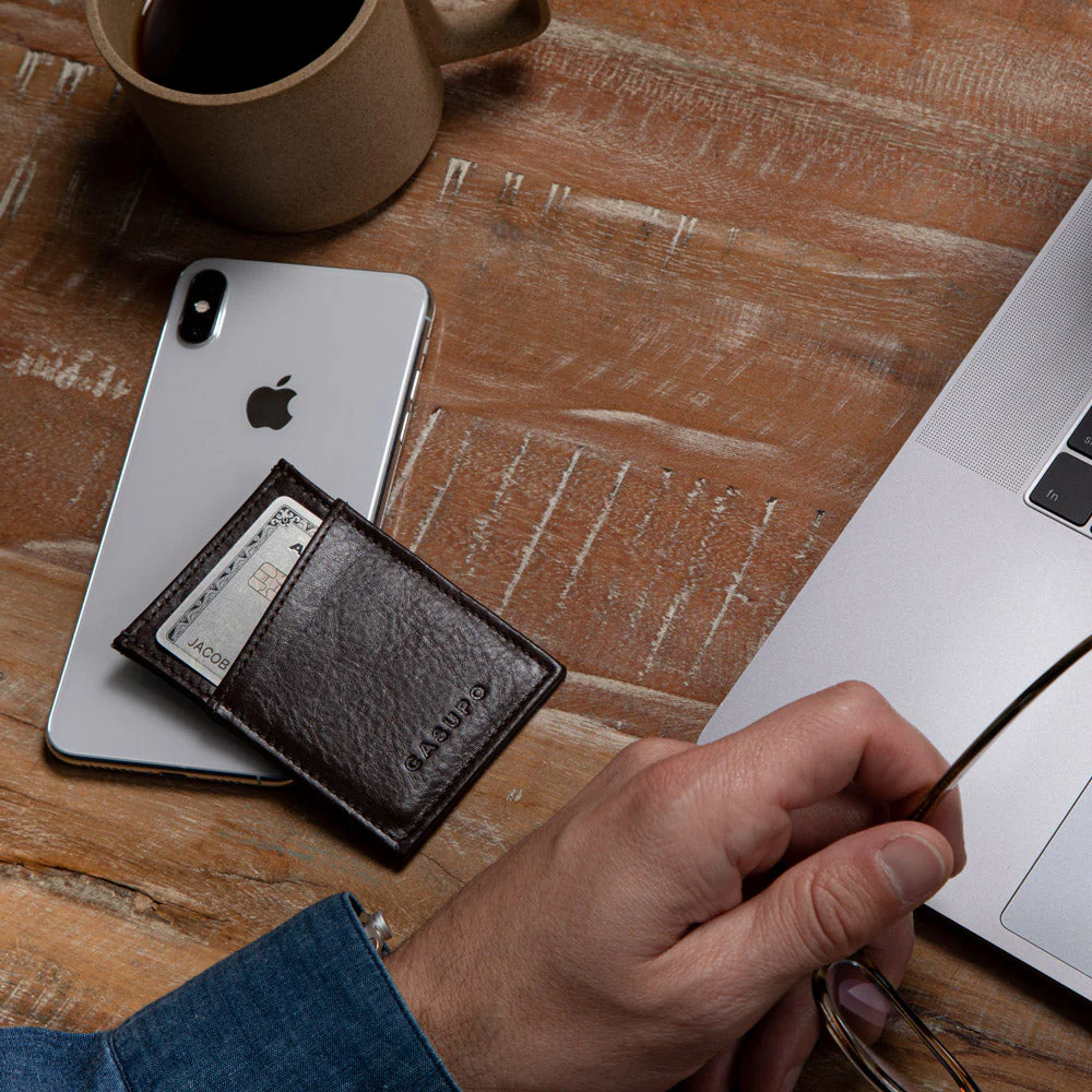 Minimalist Card Holder Wallet - Brown - Image 6