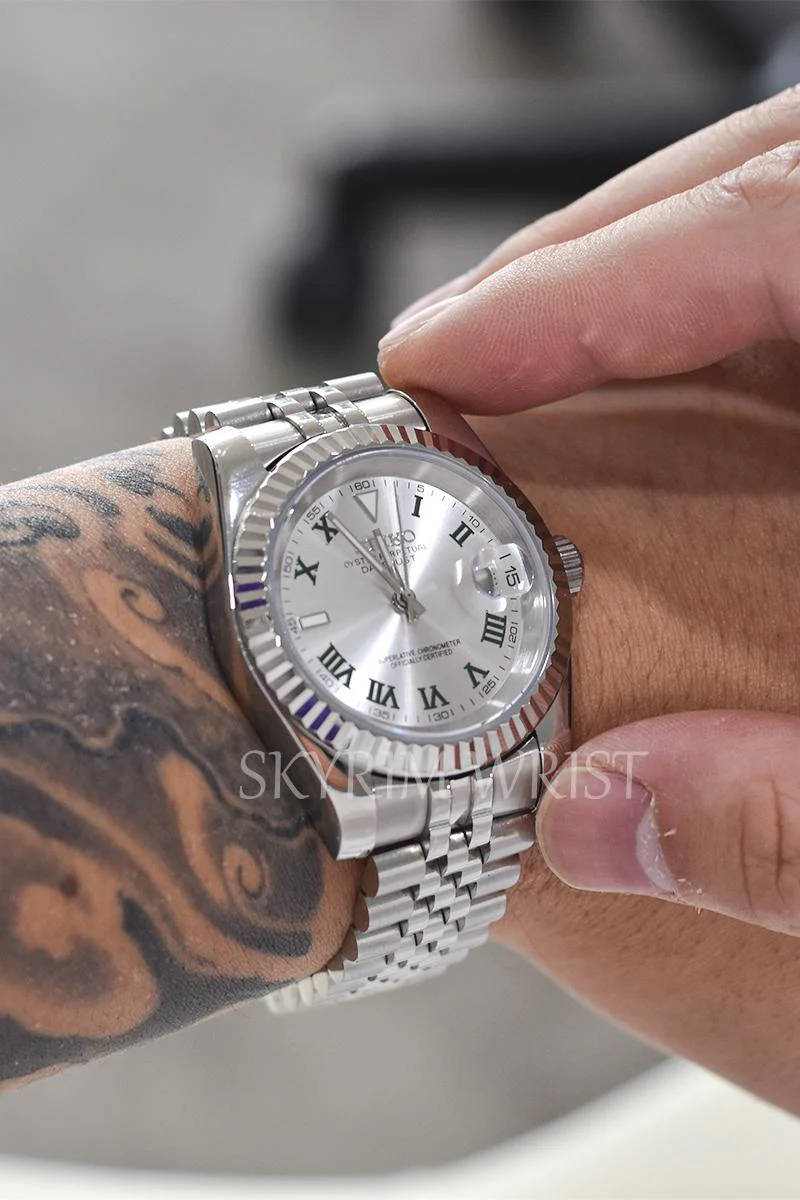 Mod Datejust Wimbledon Silver Watch - Image 2
