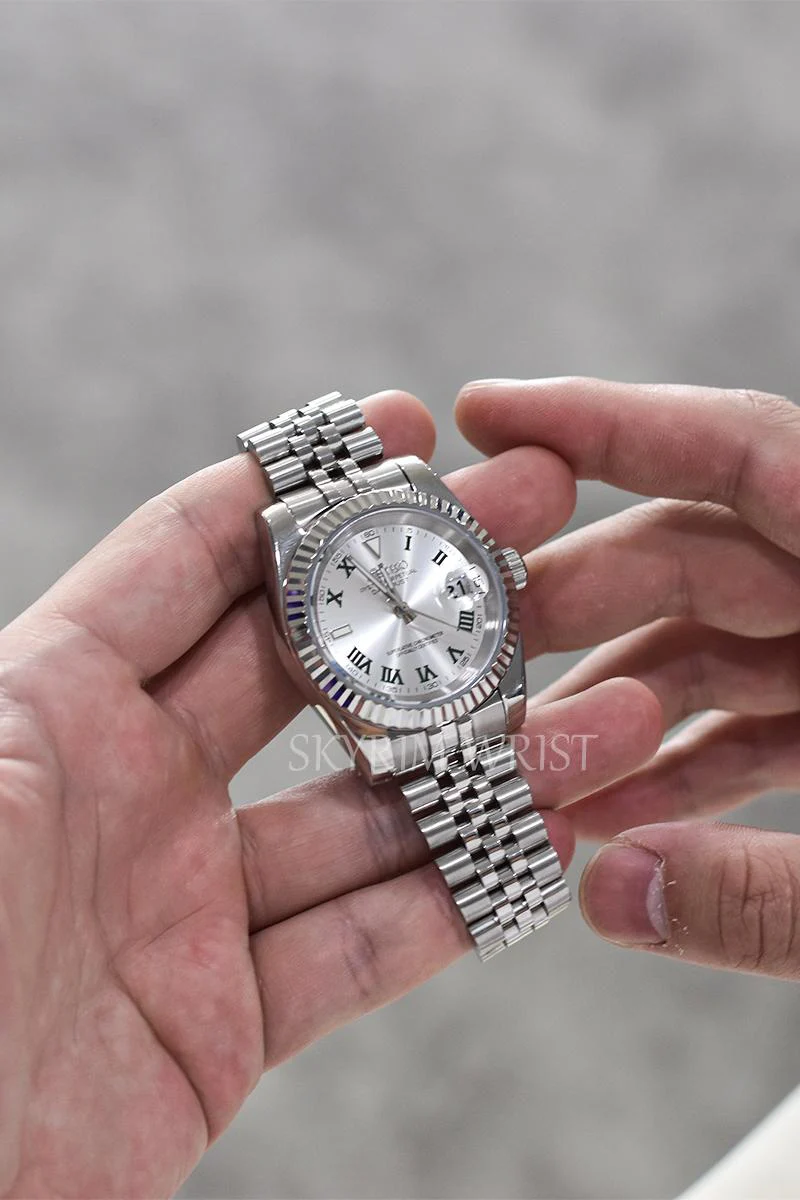 Mod Datejust Wimbledon Silver Watch - Image 3