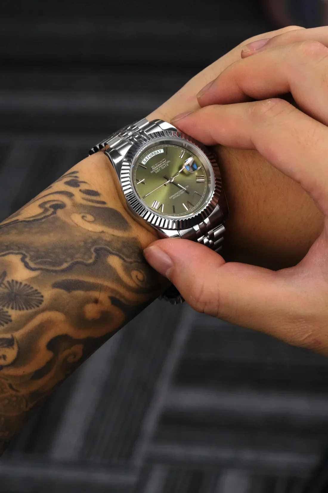 Mod Day-Date Green Watch - Image 2