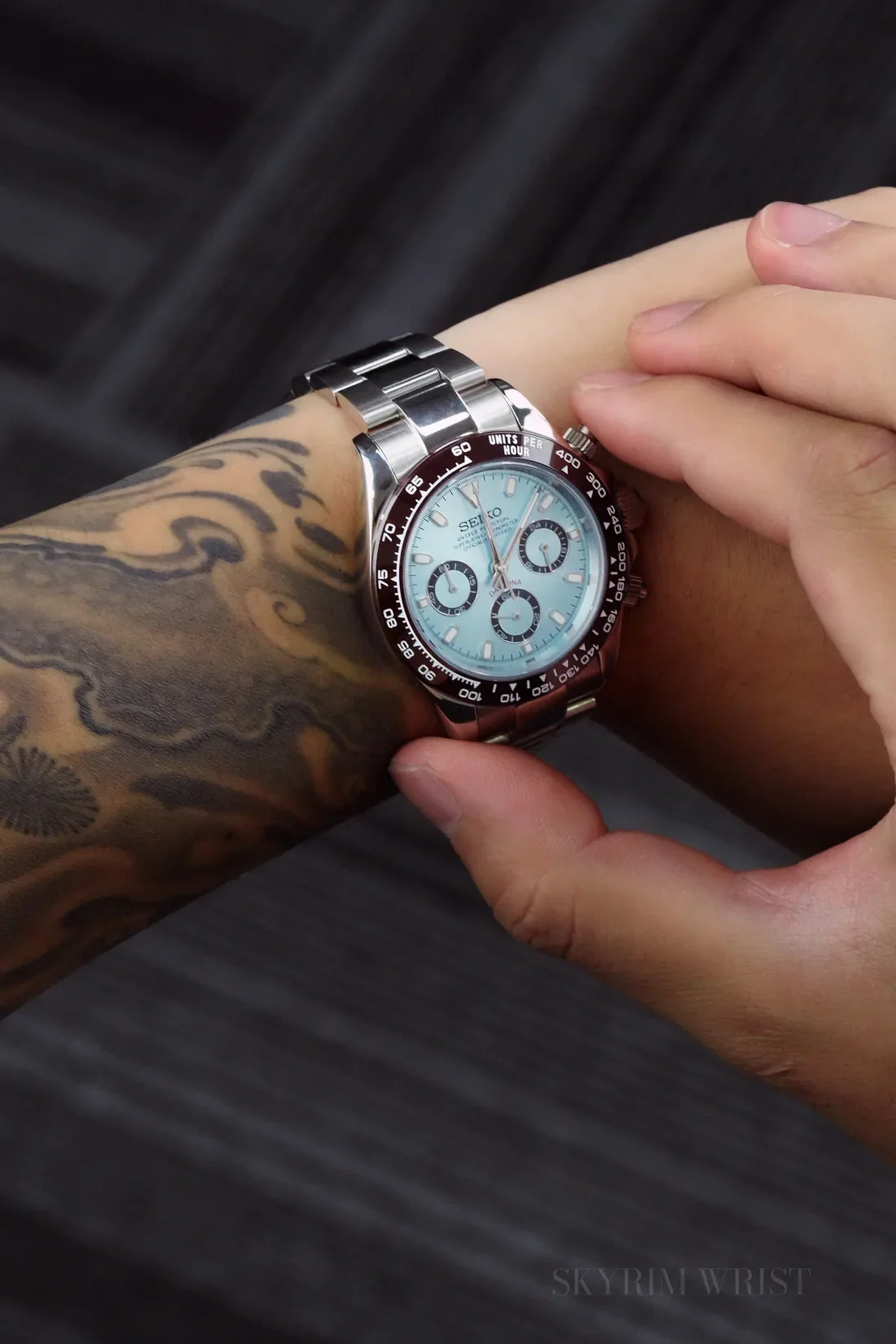 Mod Daytona Brown Ice Blue Watch - Image 2