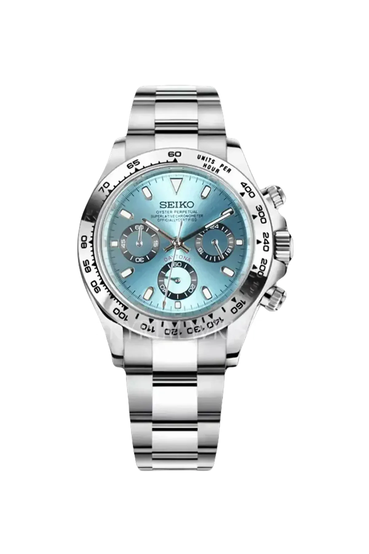 Mod Daytona Silver Ice Blue Watch