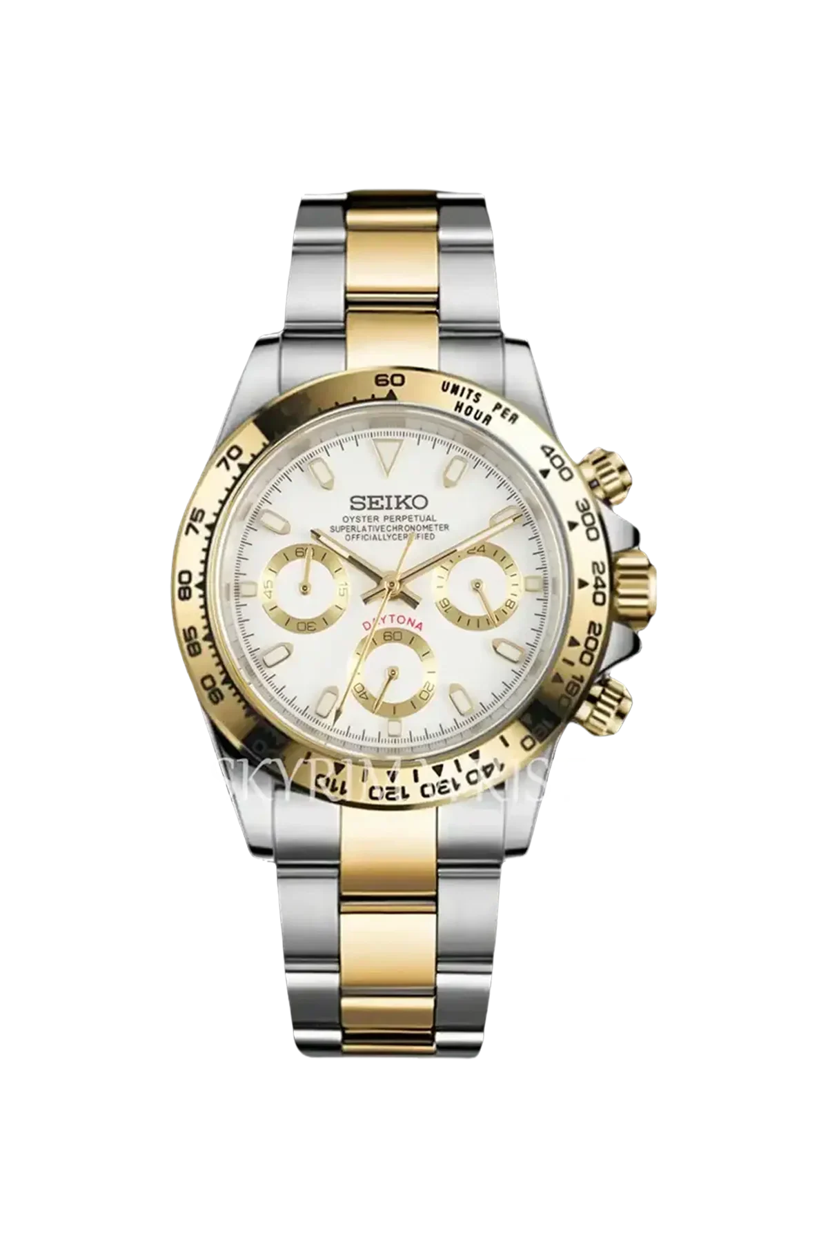 Mod Daytona Two-Tone Gold White Watch