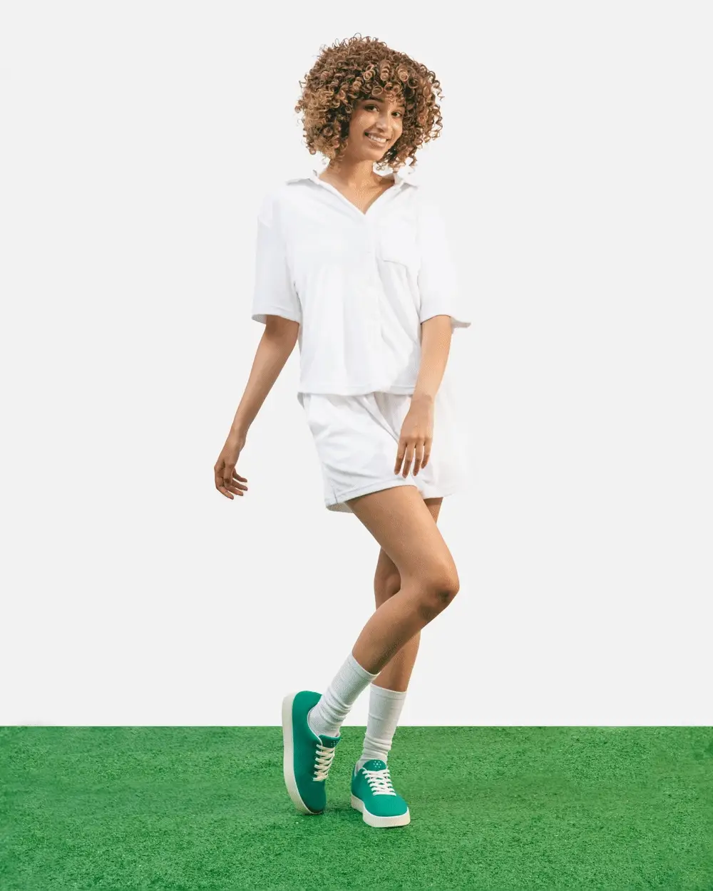 Model 001: Tropical Green Sneakers - Image 2