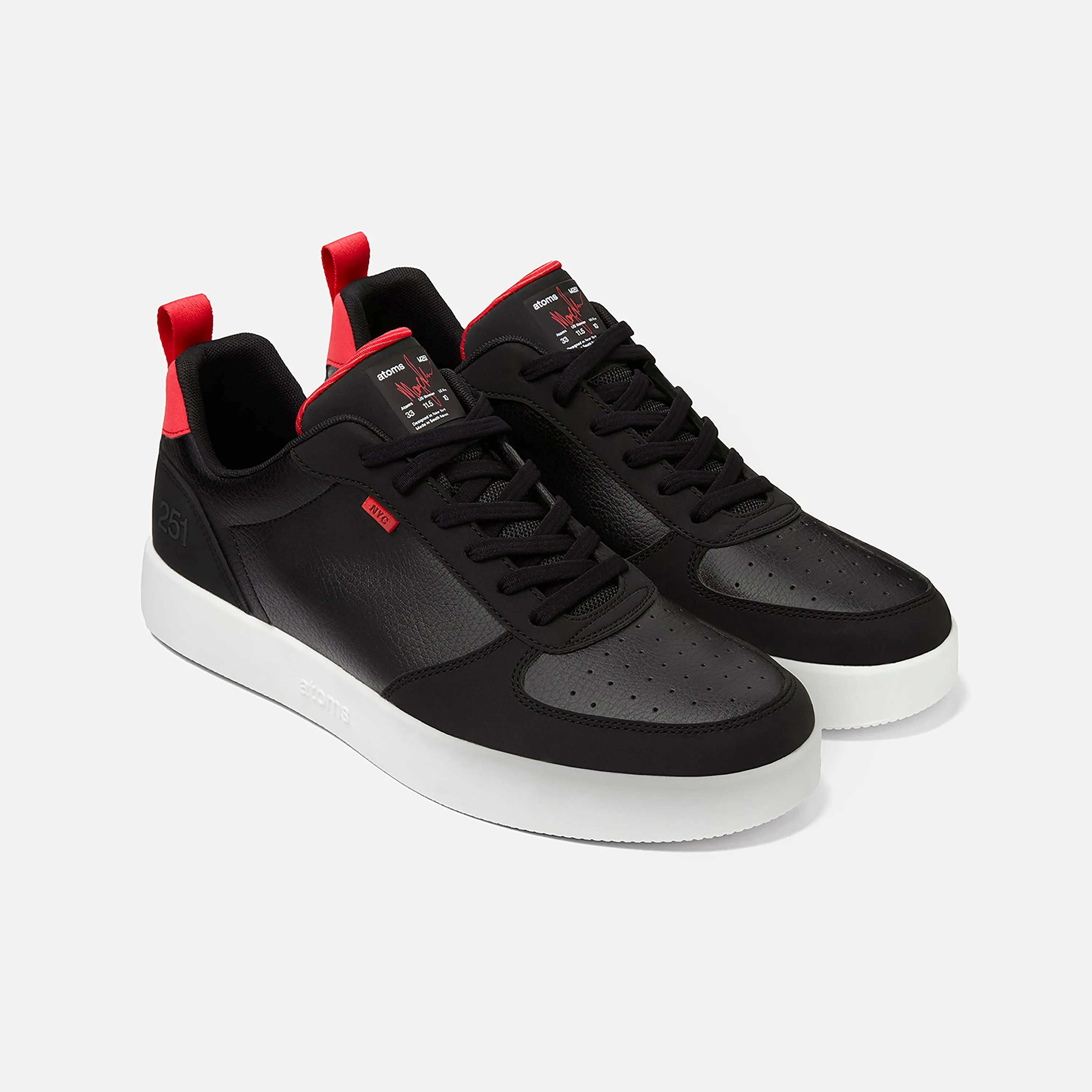Model 251 Low: Red & Black Lifestyle Shoes - Image 5