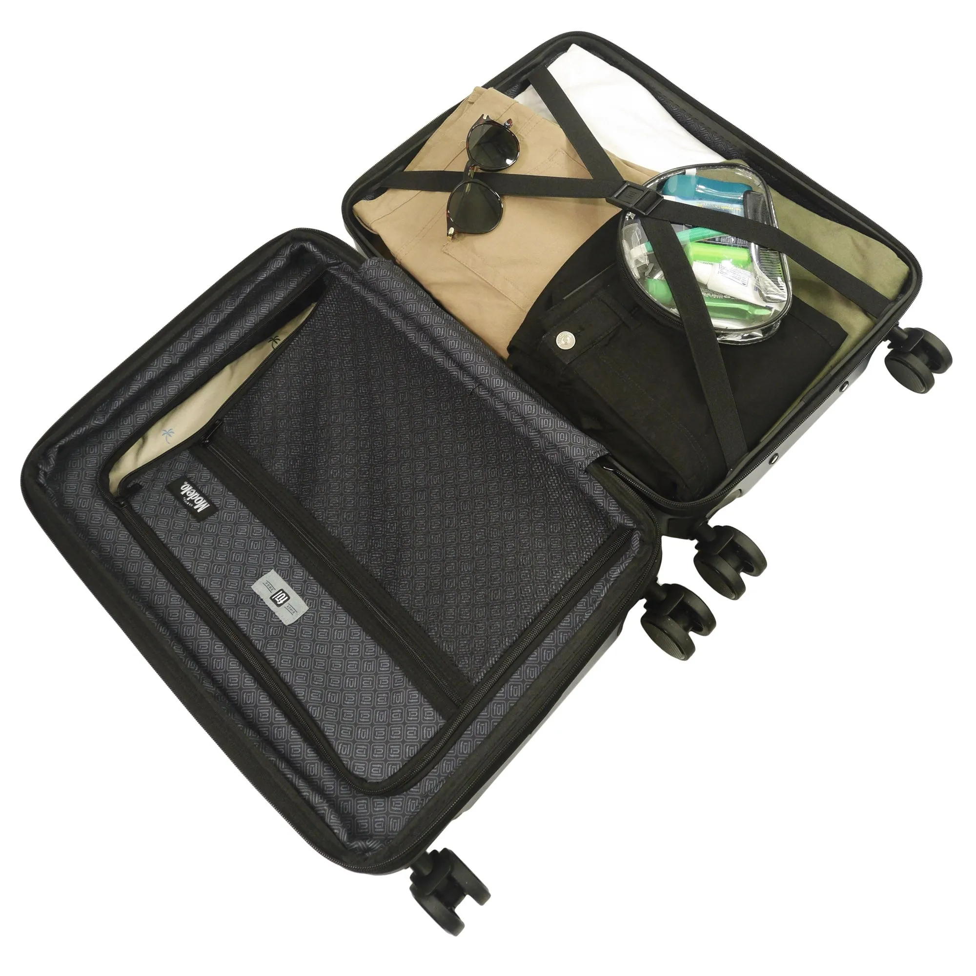 Modelo Ful 22.5" Carry-On Navy Blue Luggage - Image 4