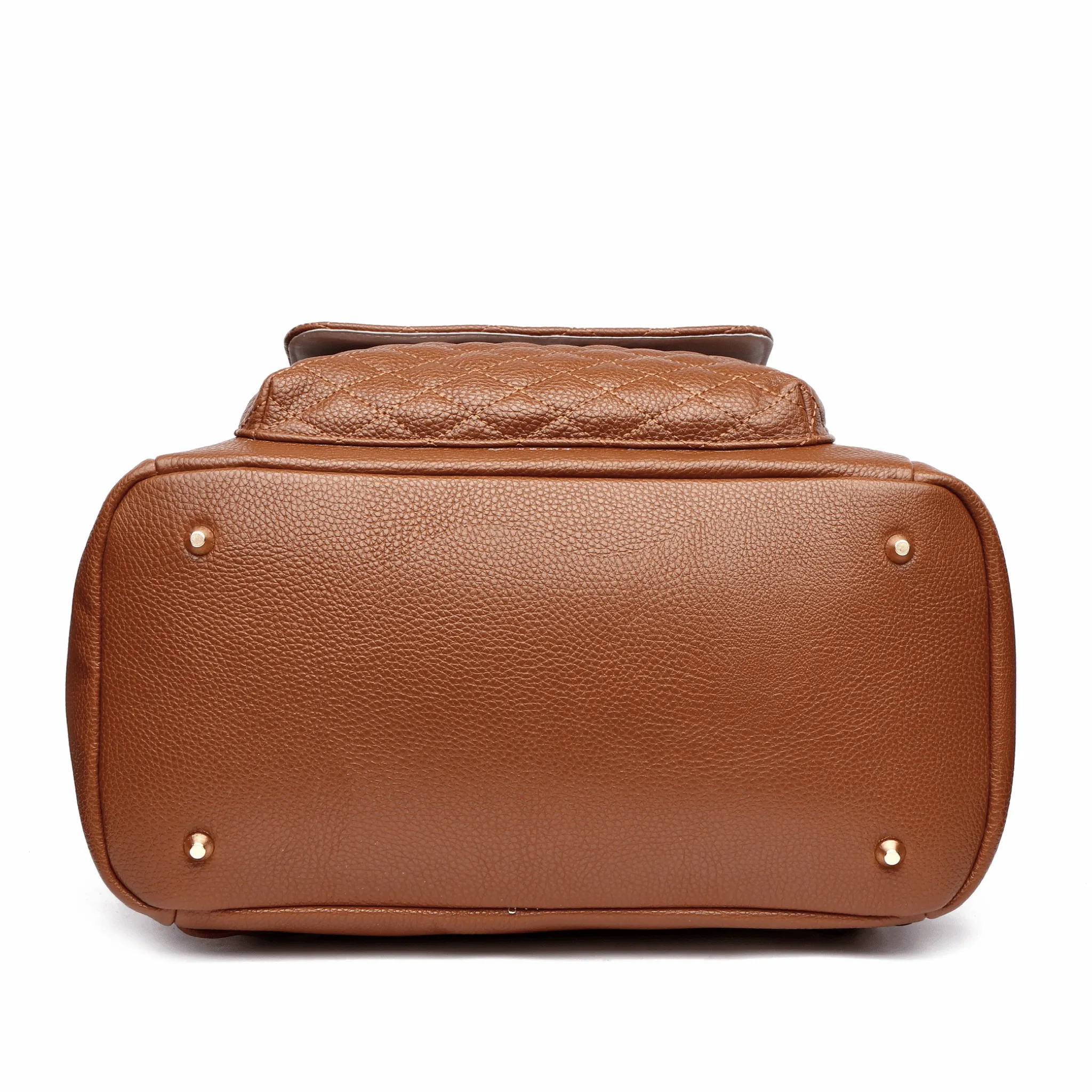 Monaco Backpack Diaper Bag | Caramel Brown - Image 8