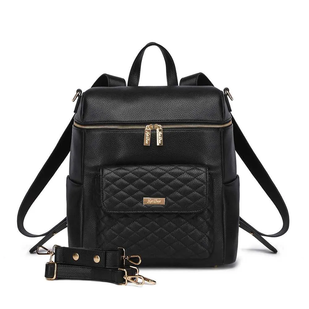 Monaco Backpack Diaper Bag | Ebony Black - Image 3