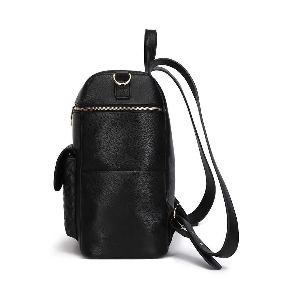 Monaco Backpack Diaper Bag | Ebony Black - Image 4