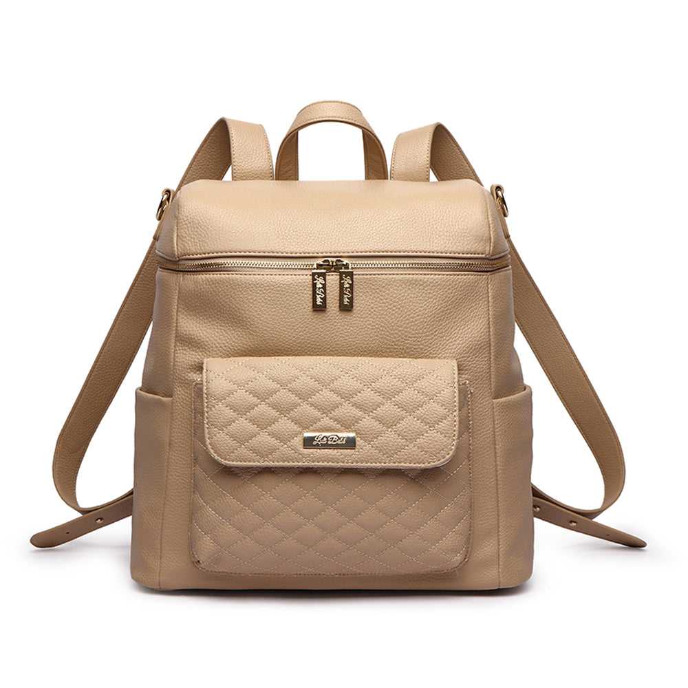 Monaco Backpack Diaper Bag | Latte Brown - Image 4
