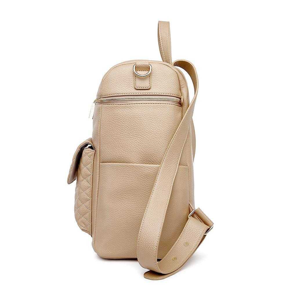 Monaco Backpack Diaper Bag | Latte Brown - Image 6