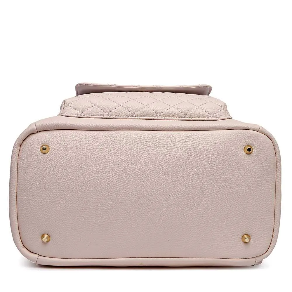 Monaco Backpack Diaper Bag | Pastel Pink - Image 9