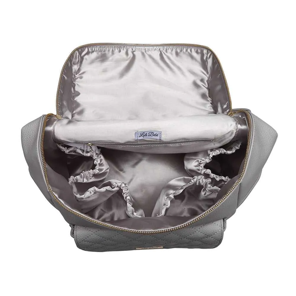 Monaco Backpack Diaper Bag | Stone Grey - Image 4