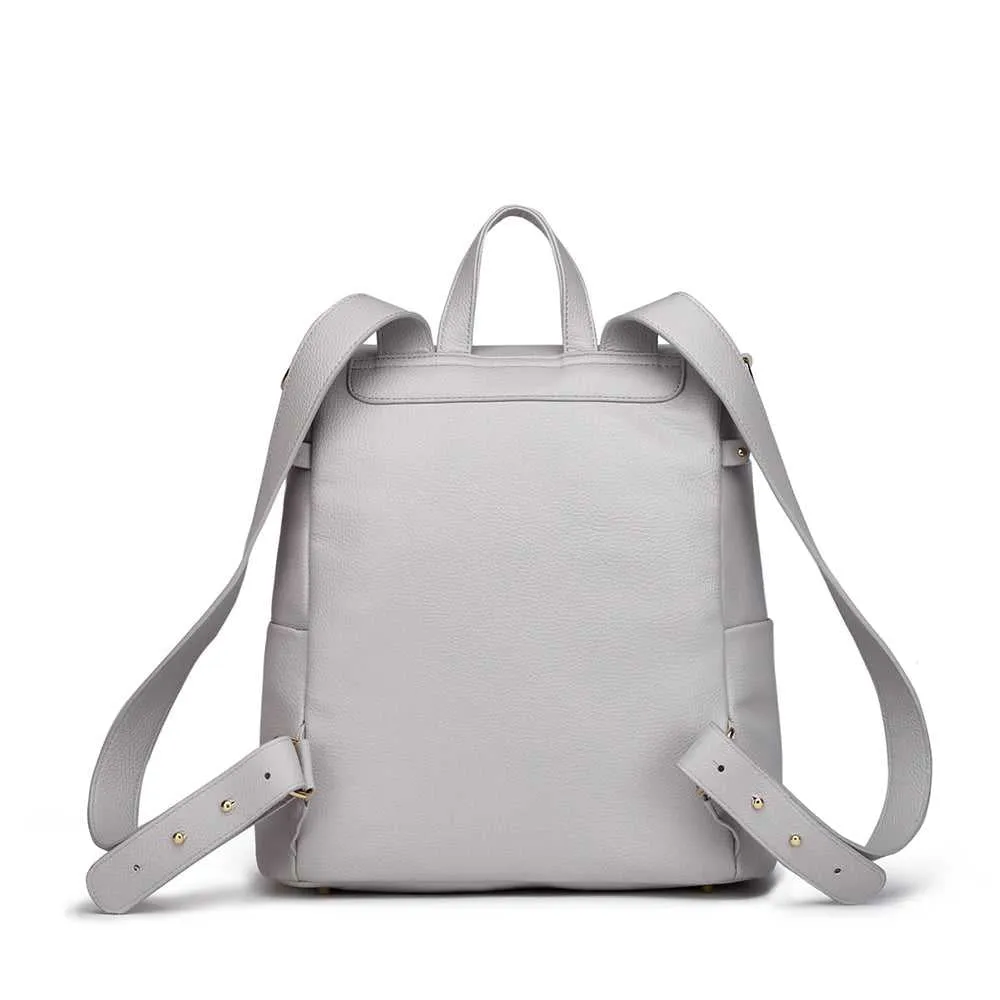 Monaco Backpack Diaper Bag | Stone Grey - Image 5