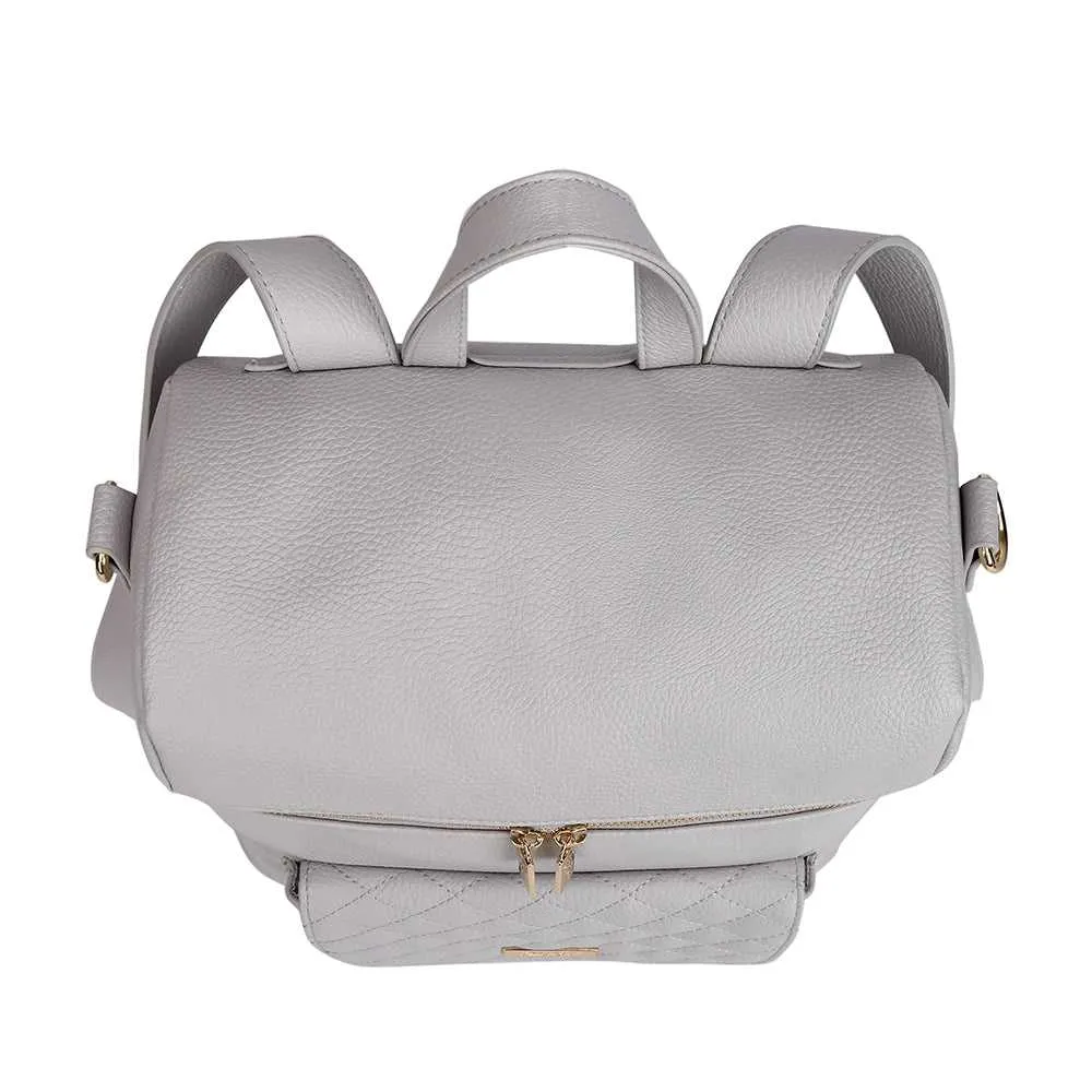Monaco Backpack Diaper Bag | Stone Grey - Image 7