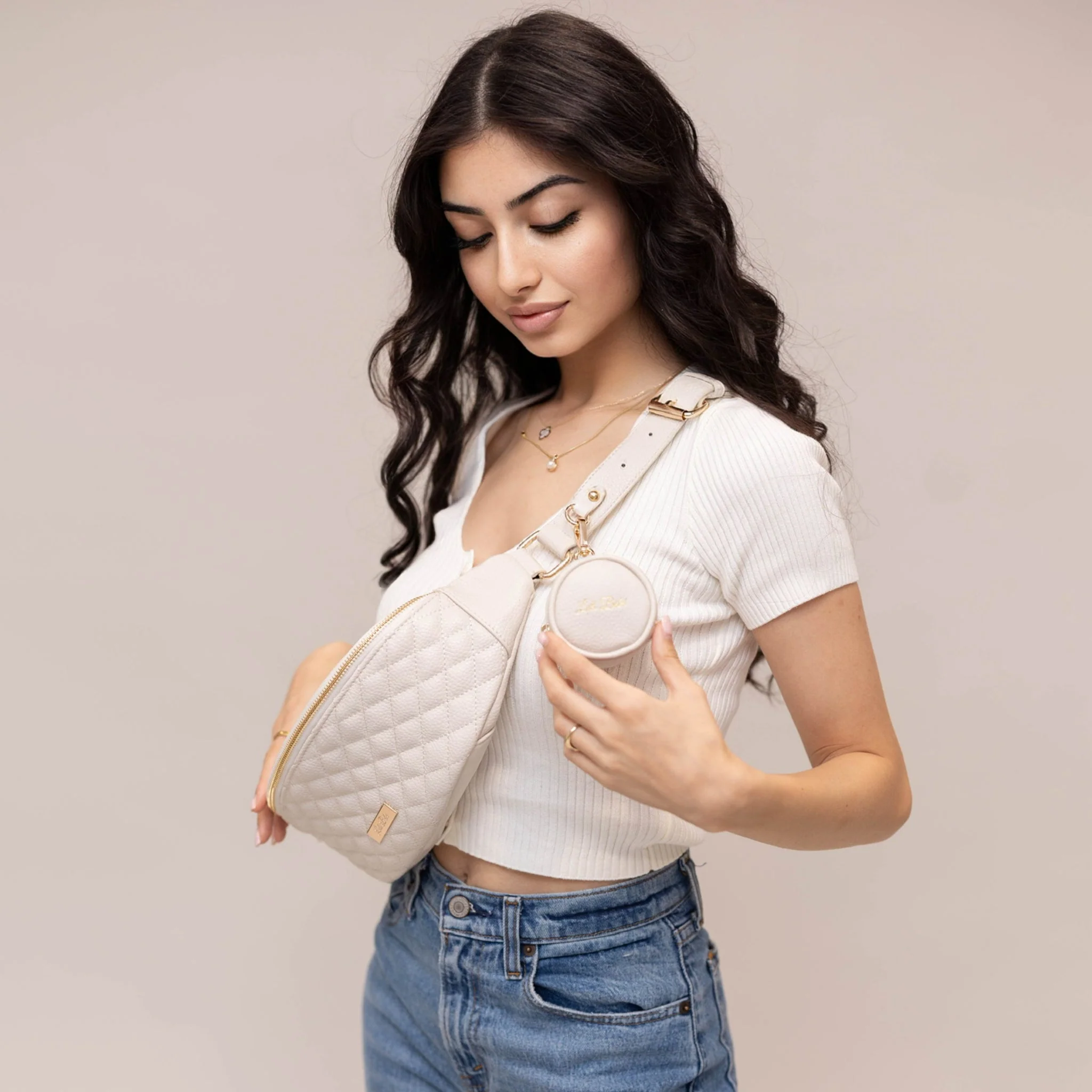 Monaco Sling Bag | Pearl White - Image 2