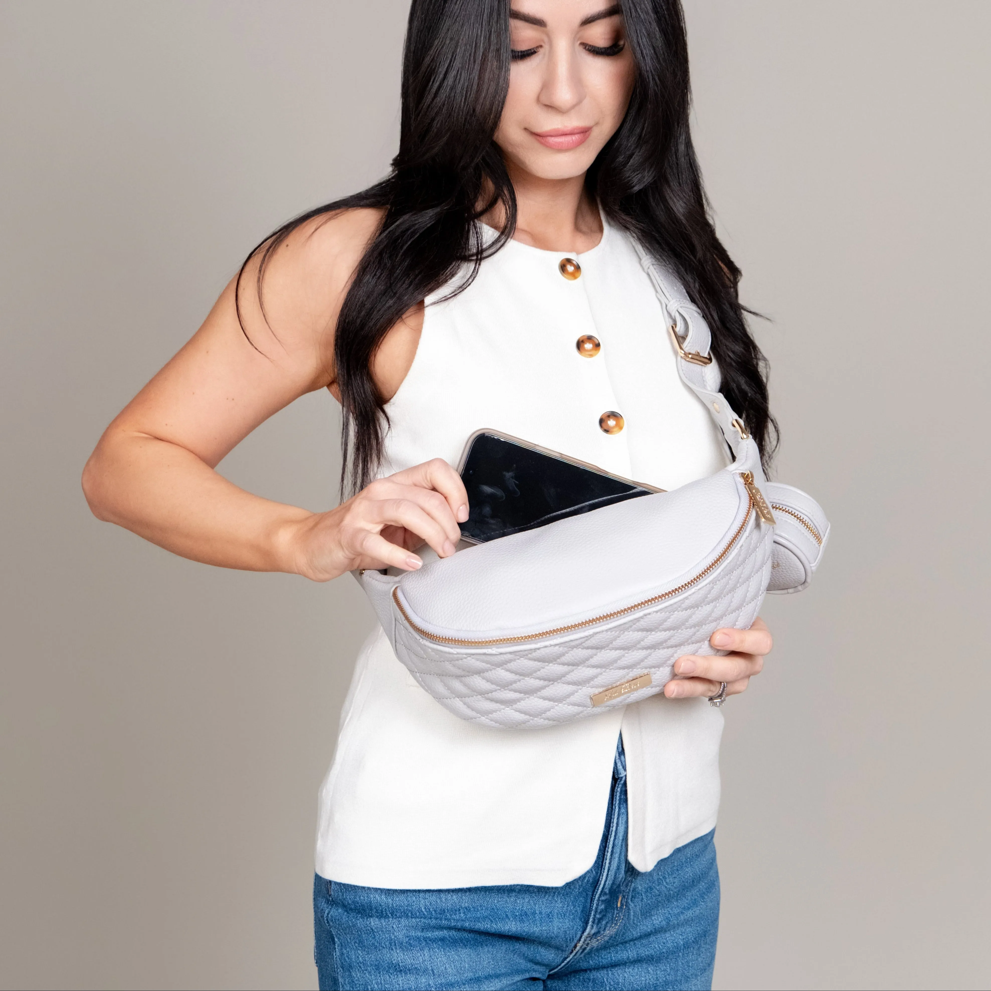 Monaco Sling Bag | Stone Grey - Image 2
