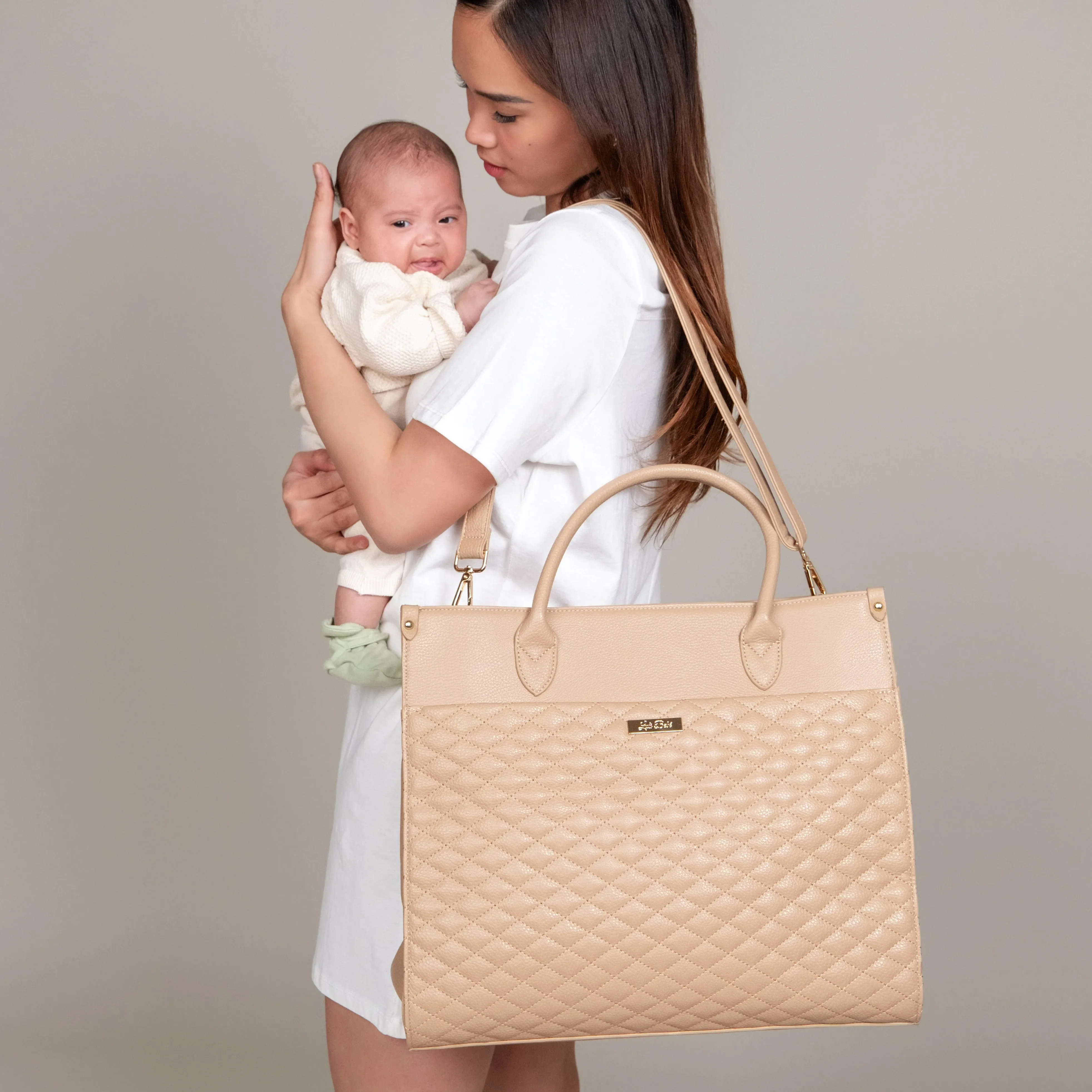 Monaco Tote Bag | Latte Brown - Image 13