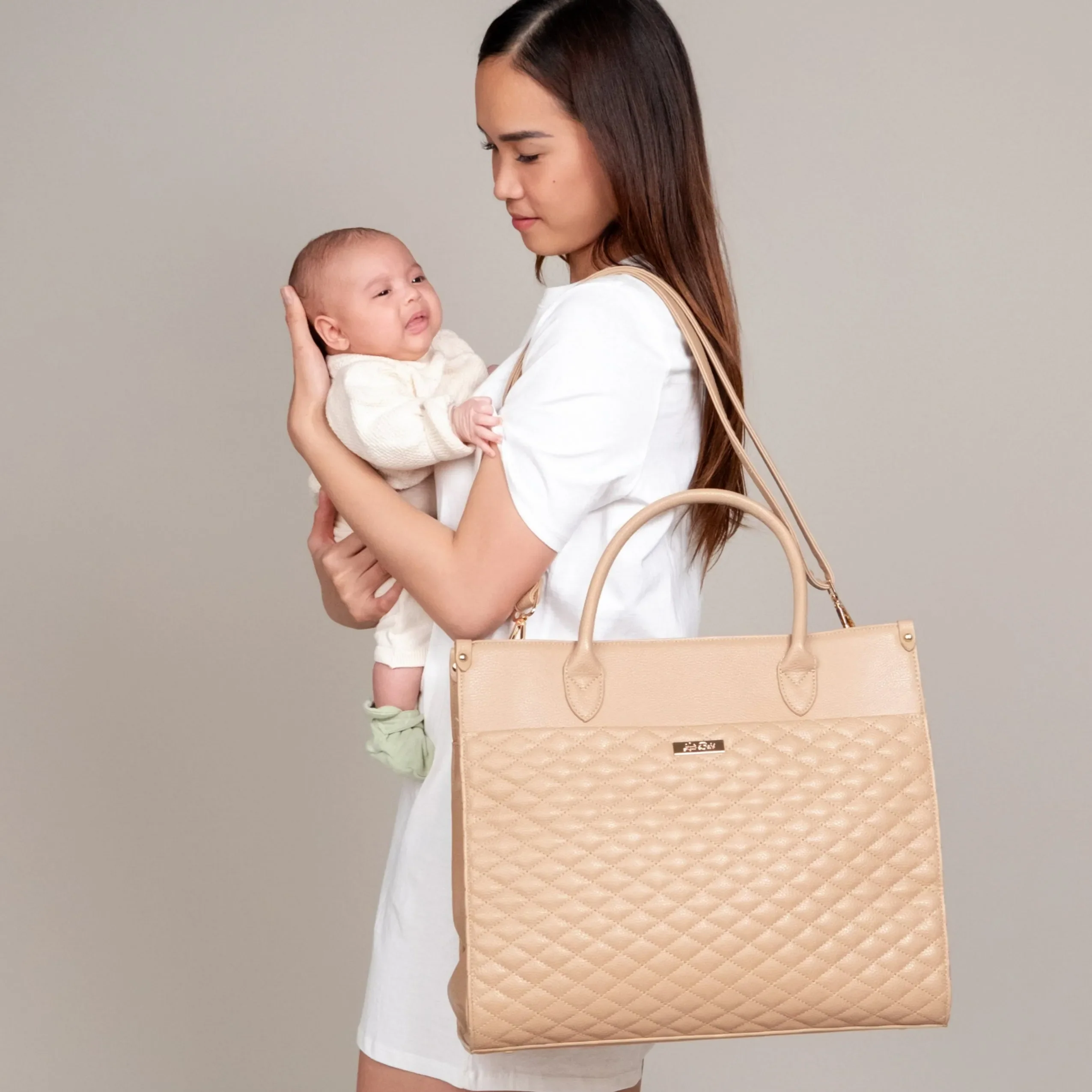 Monaco Tote Bag | Latte Brown - Image 2