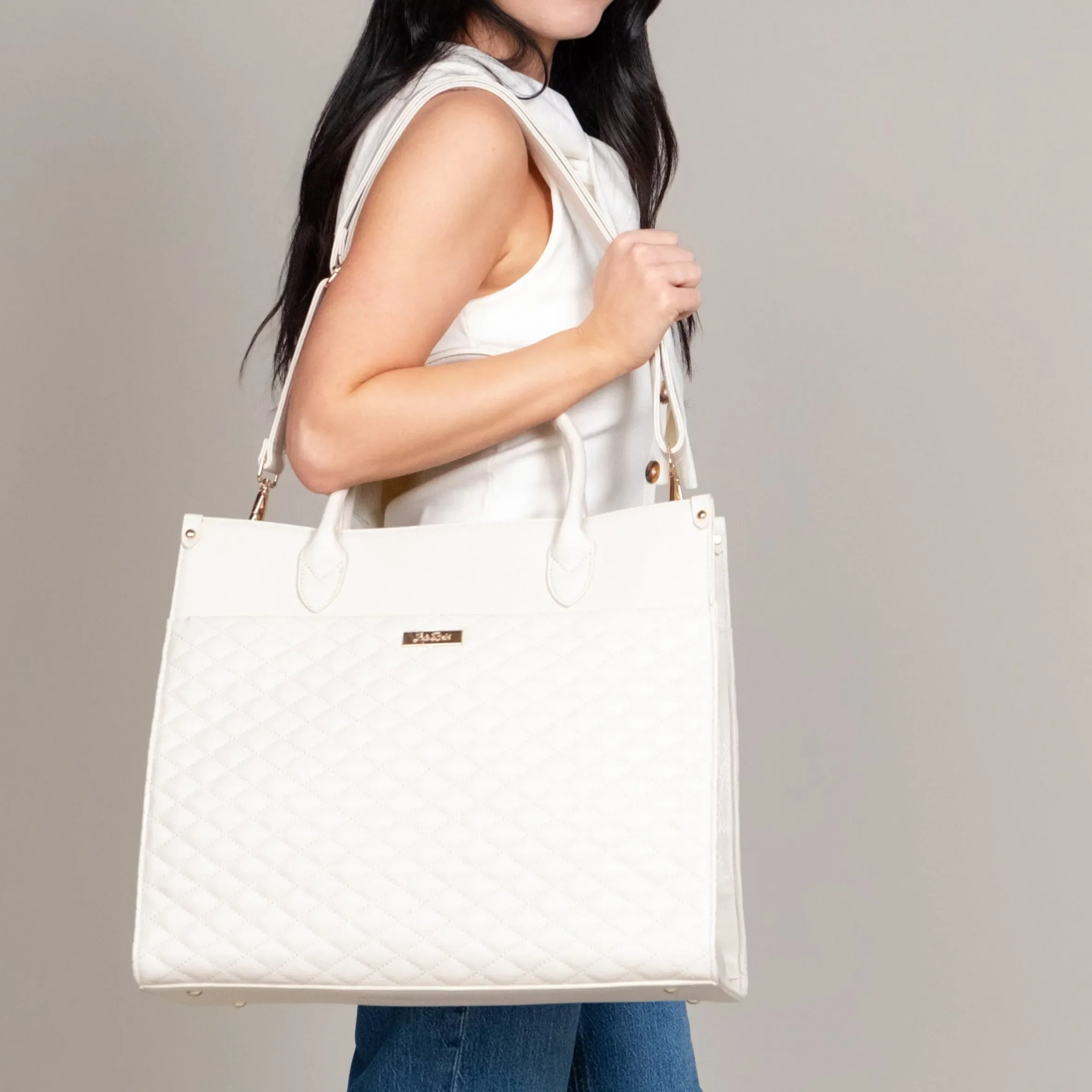 Monaco Tote Bag | Pearl White - Image 11