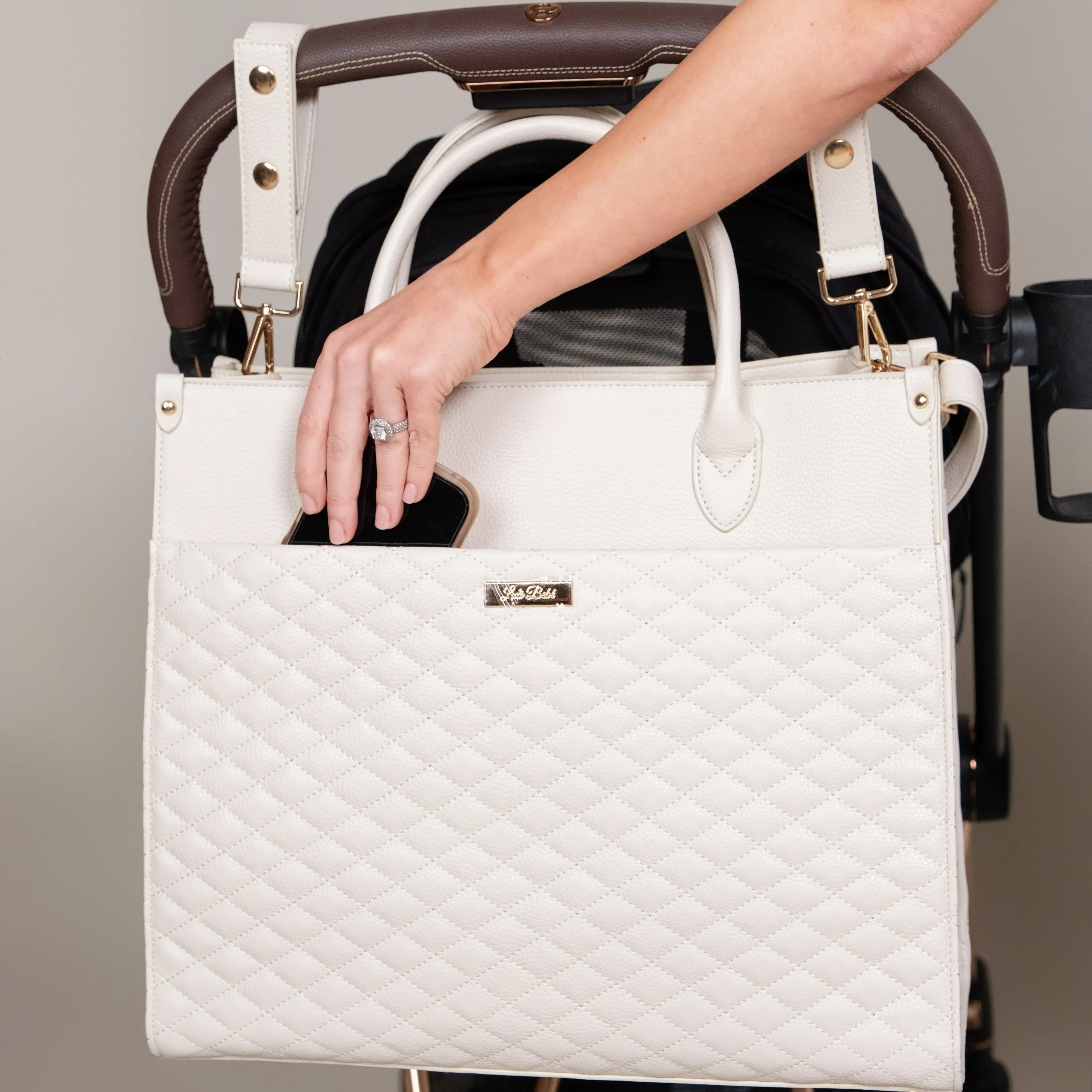 Monaco Tote Bag | Pearl White - Image 12
