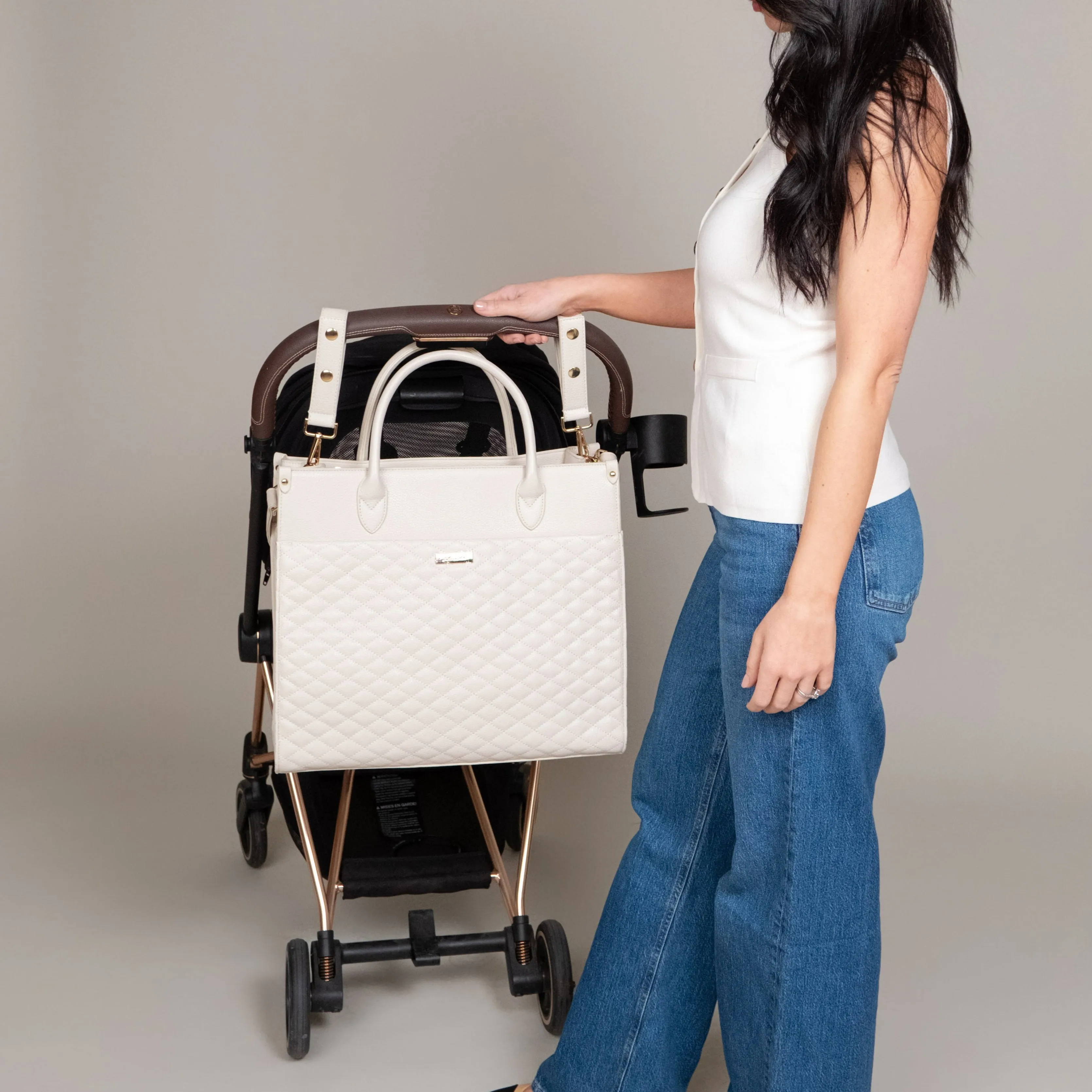 Monaco Tote Bag | Pearl White - Image 4