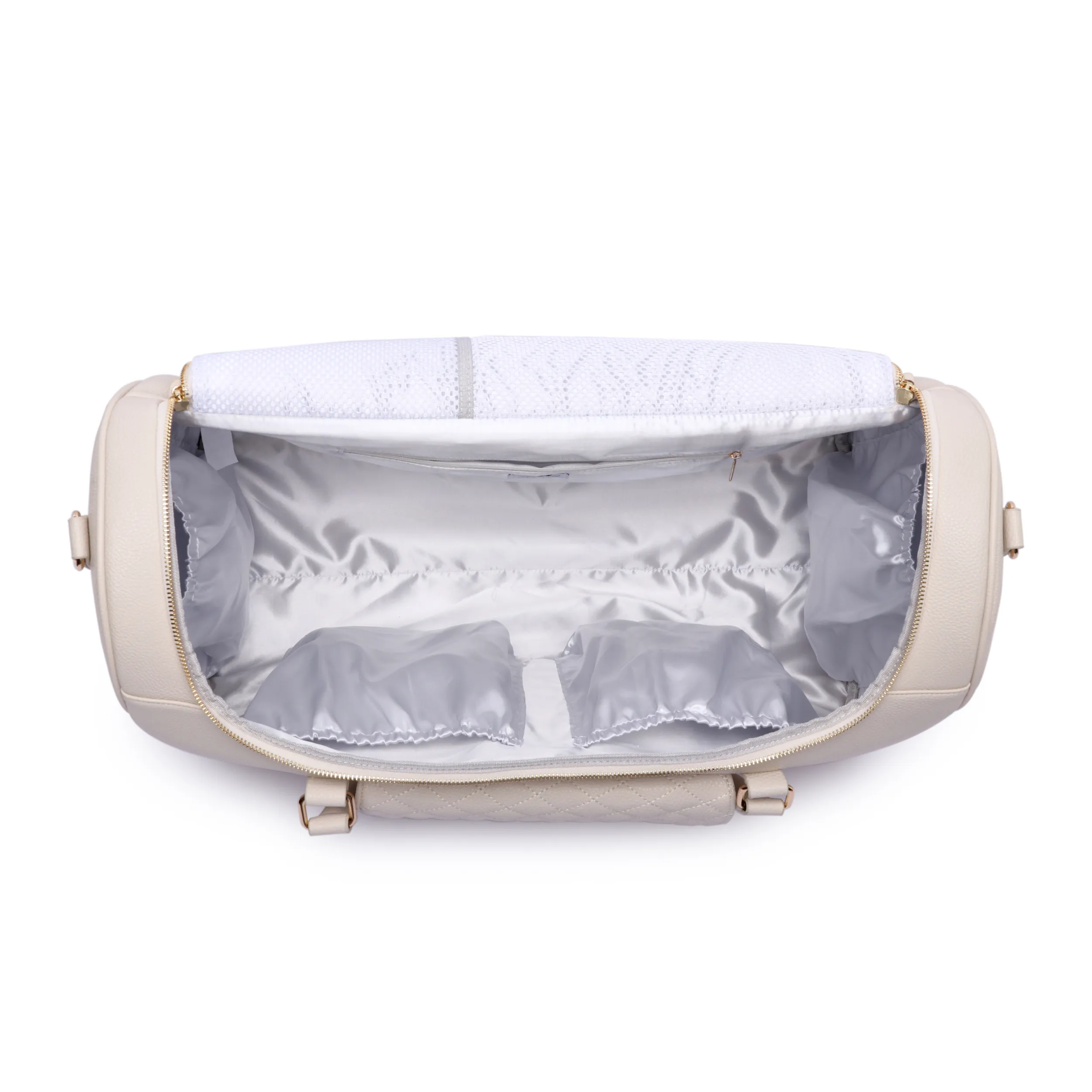 Monaco Travel Duffel Bag | Pearl White - Image 4