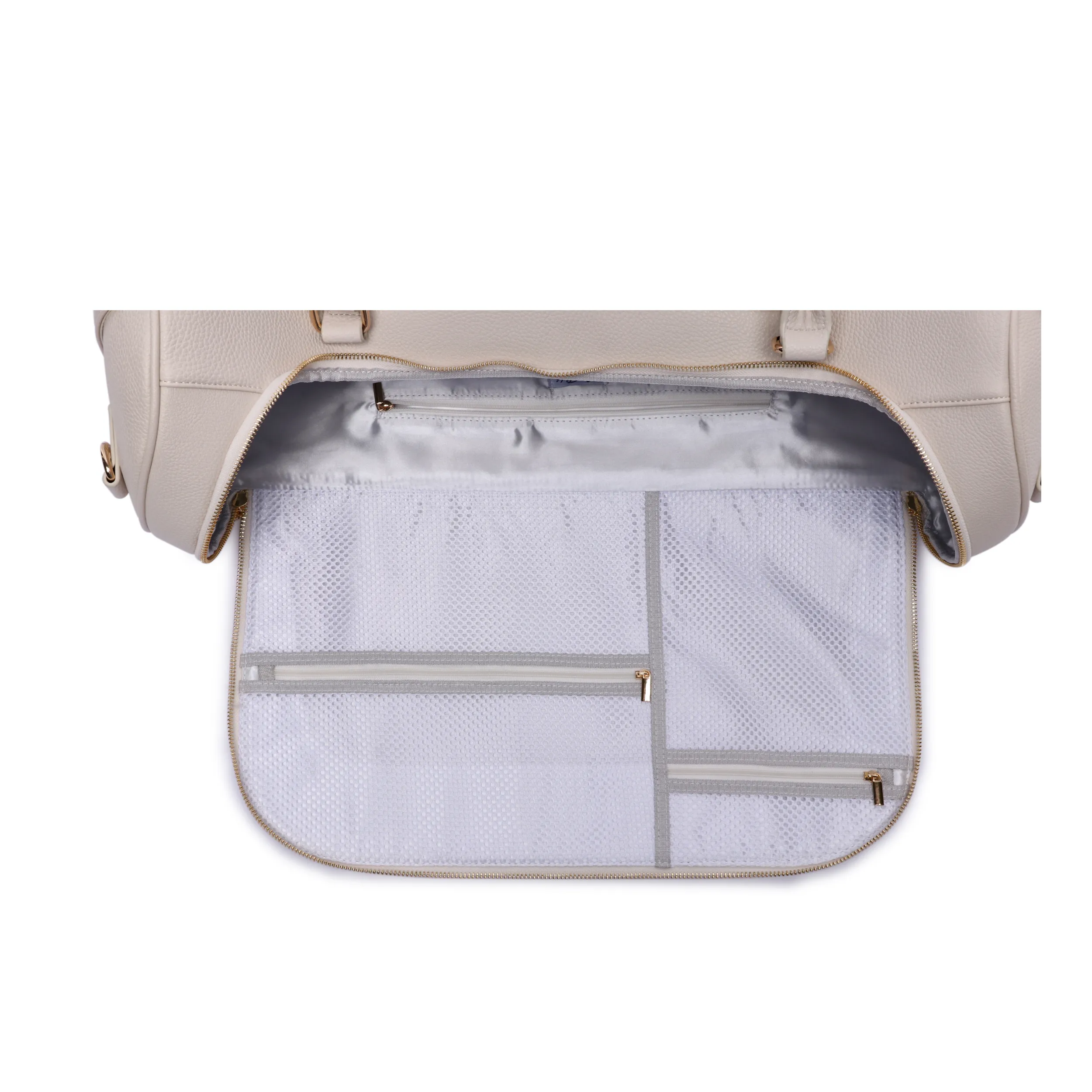 Monaco Travel Duffel Bag | Pearl White - Image 6