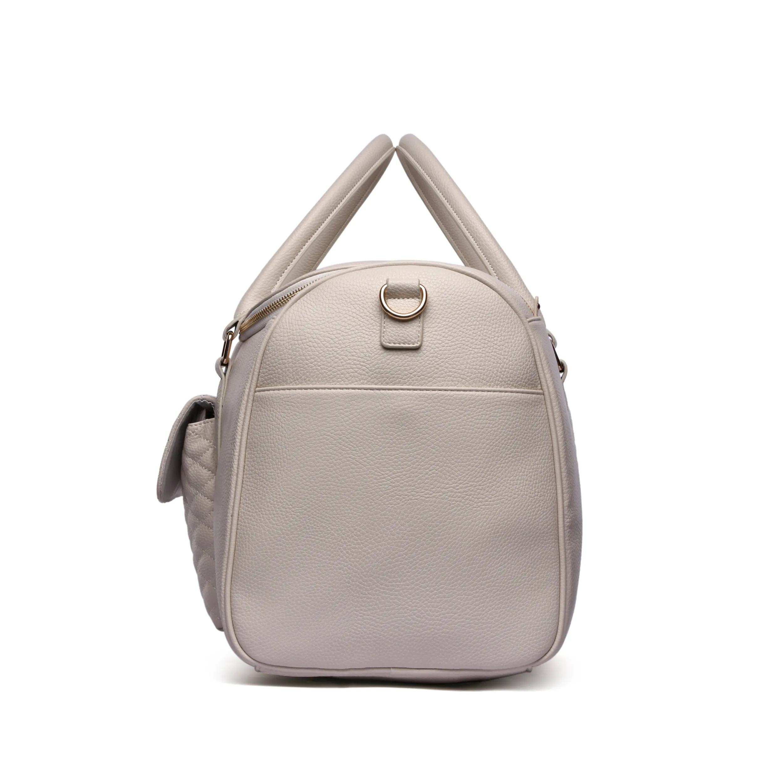 Monaco Travel Duffel Bag | Pearl White - Image 9