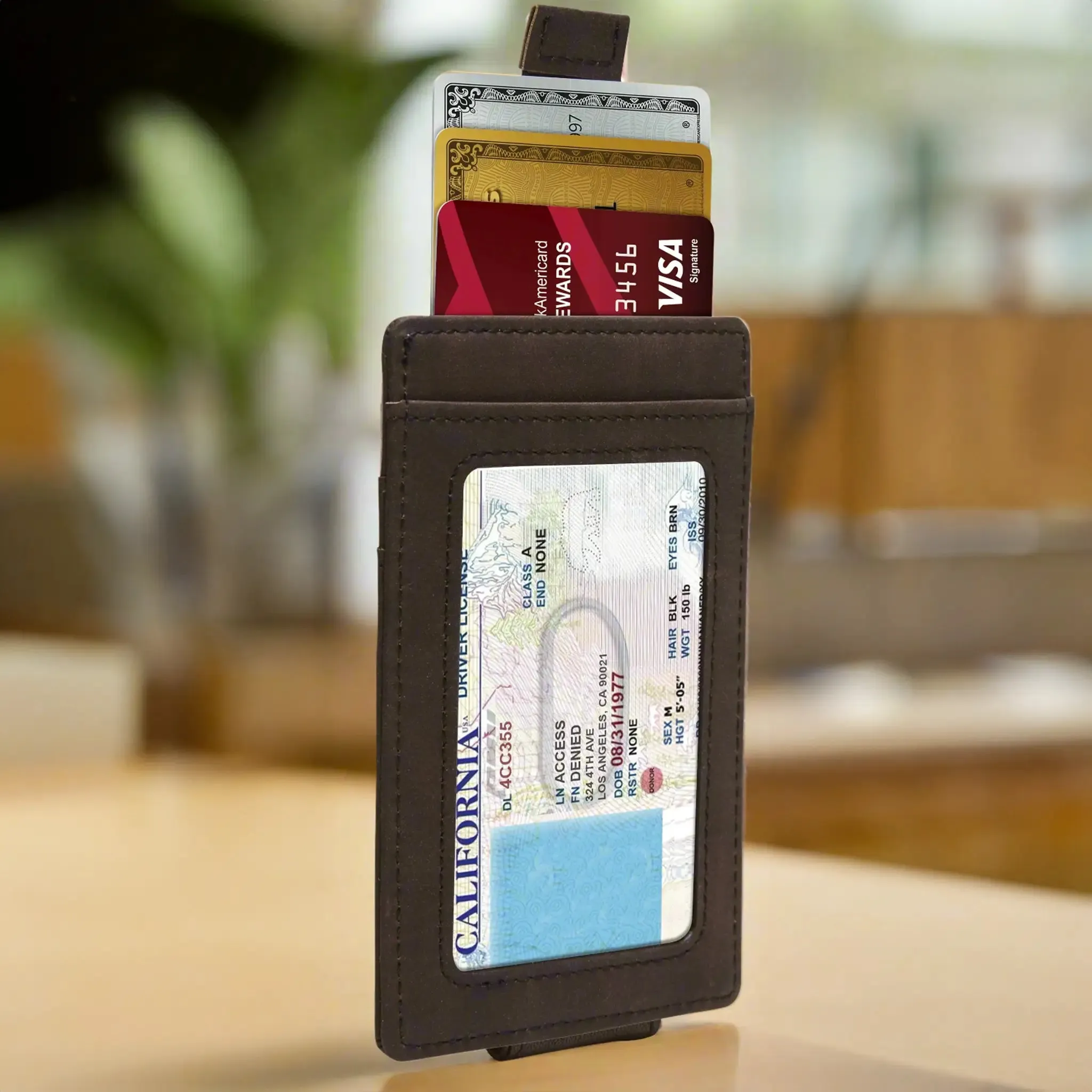 Vegan Leather Money Clip Card Holder - Image 2
